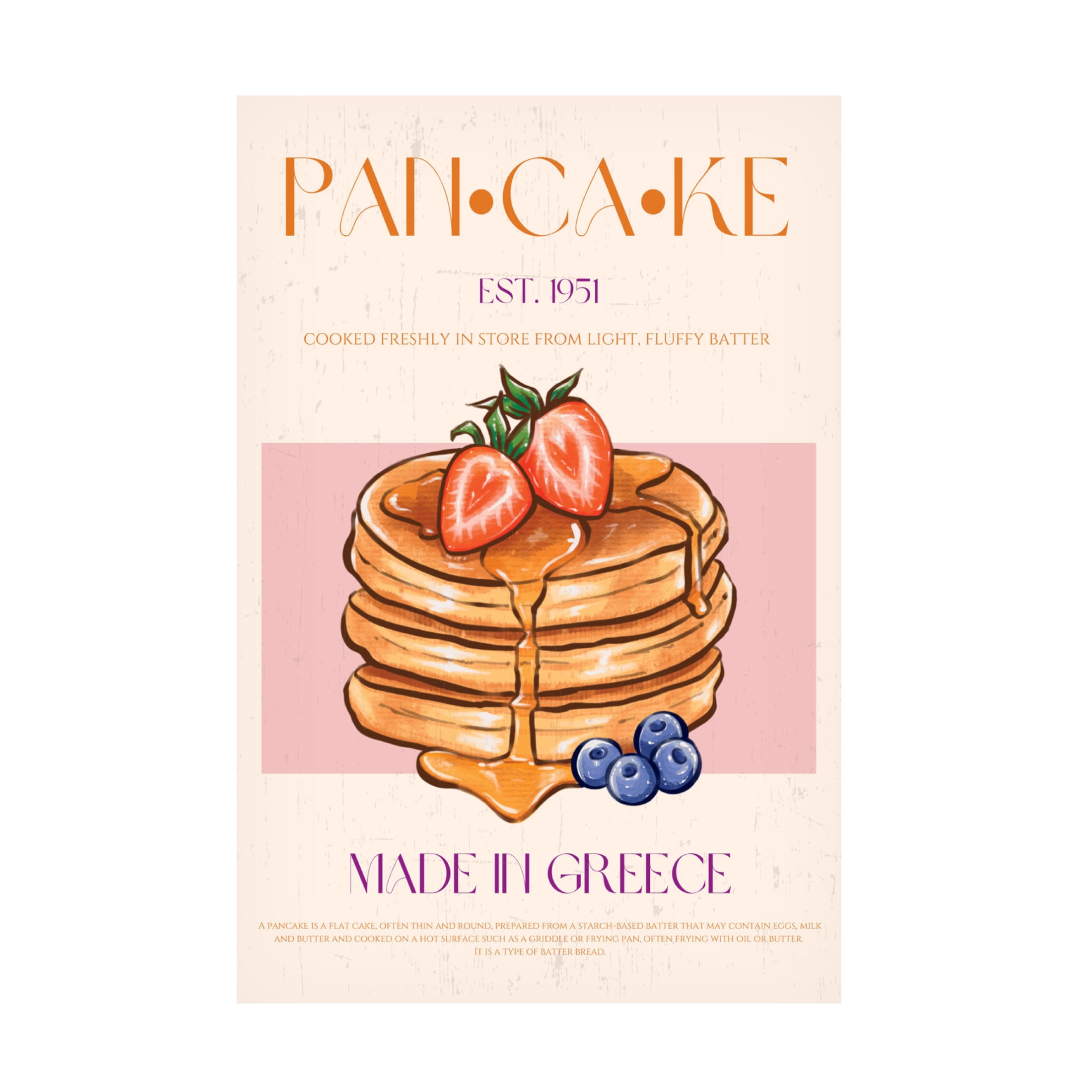 Canvas Wall Art - Nazma Khokhar 'Pancake' Wall Art for Living Room, Bedroom, or Office D?cor by Trademark Fine Art - 22 x 32 Inches