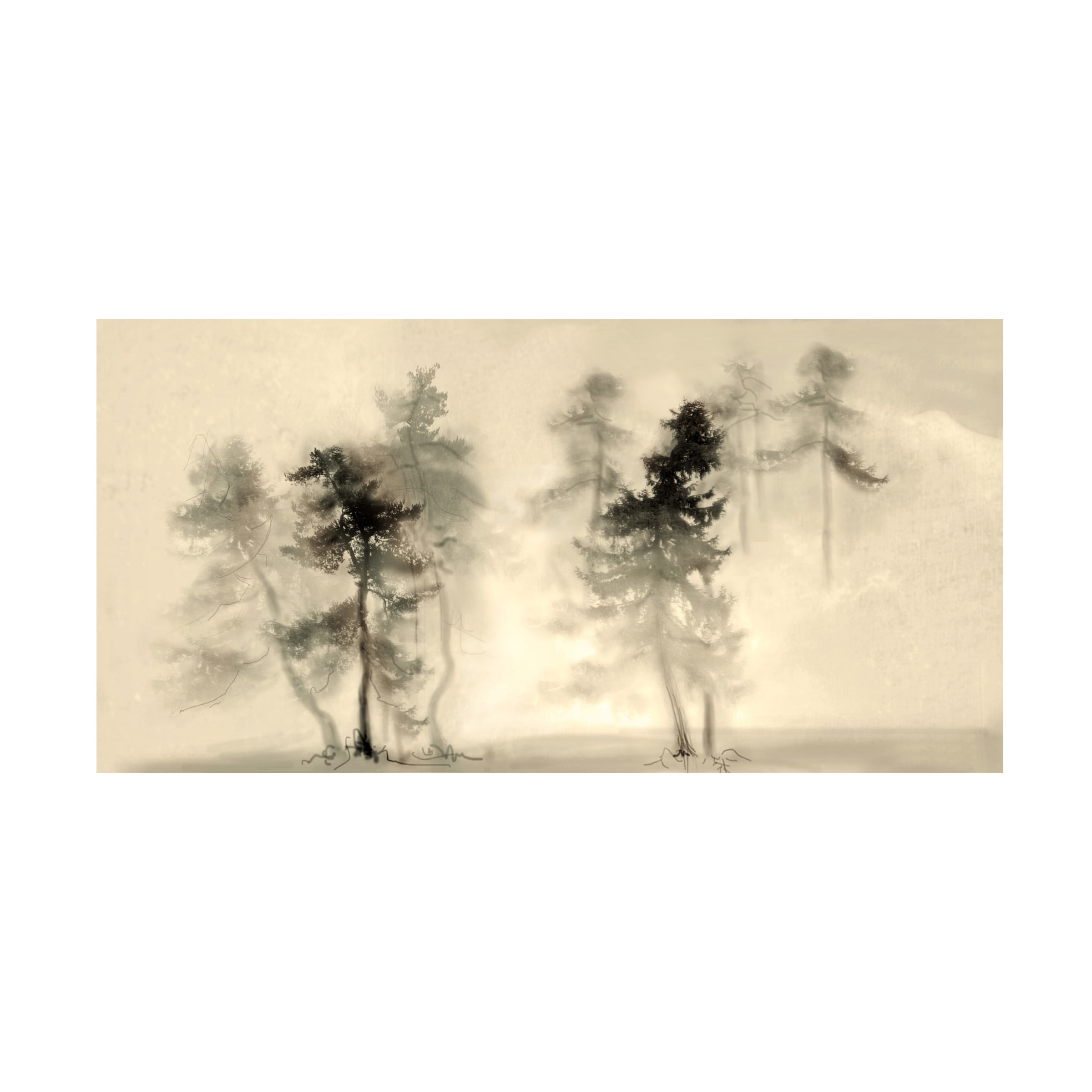 Canvas Wall Art - Nel Talen 'Tree' Wall Art for Living Room, Bedroom, or Office DÃ©cor by Trademark Fine Art - 32 x 16 Inches