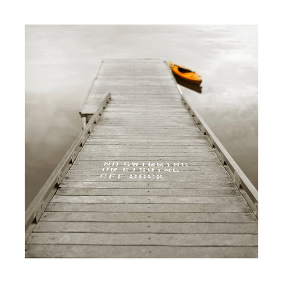 Canvas Wall Art - Nicholas Bell 'No Swimming' Wall Art for Living Room, Bedroom, or Office Décor by Trademark Fine Art - 14 x 14 Inches
