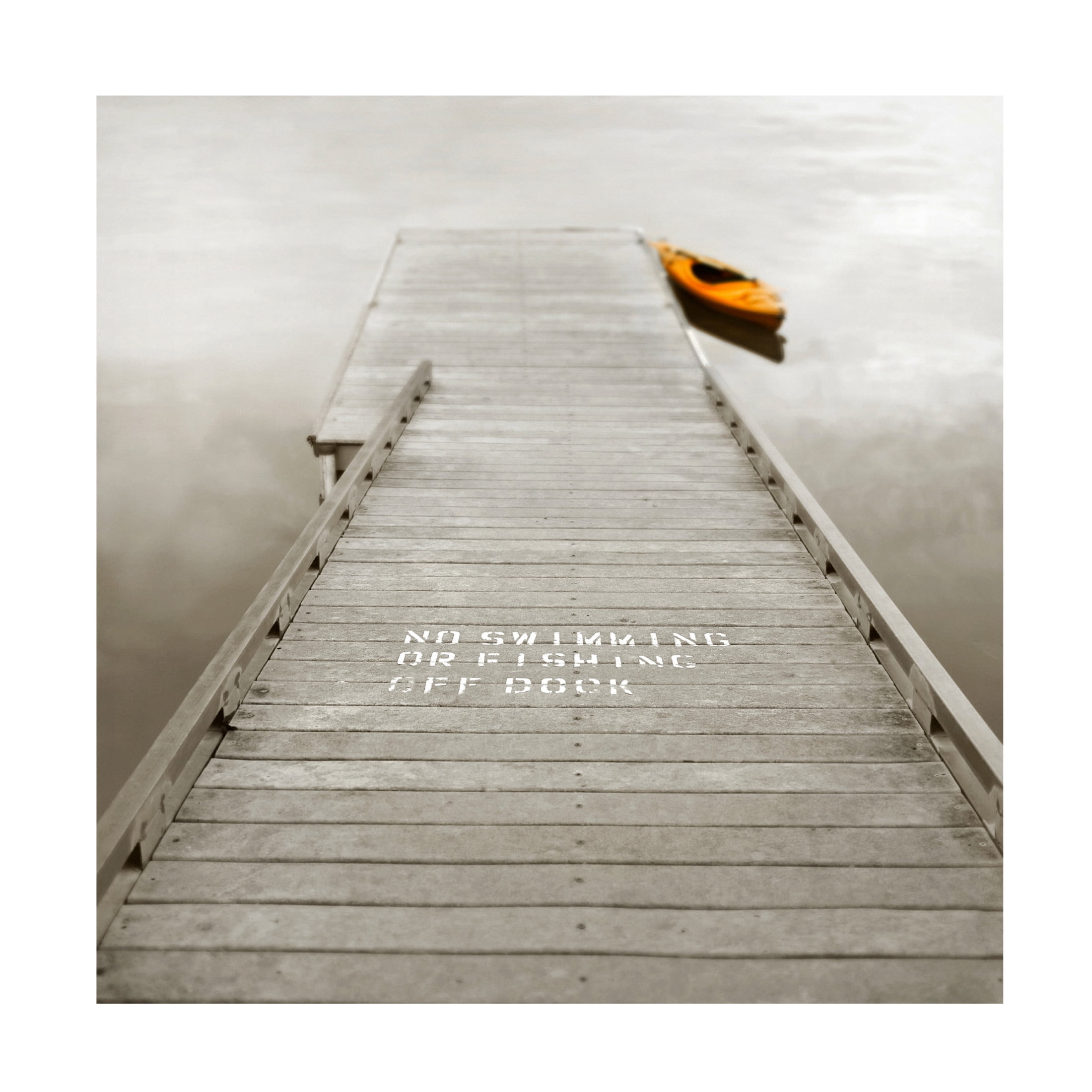 Canvas Wall Art - Nicholas Bell 'No Swimming' Wall Art for Living Room, Bedroom, or Office Décor by Trademark Fine Art - 24 x 24 Inches