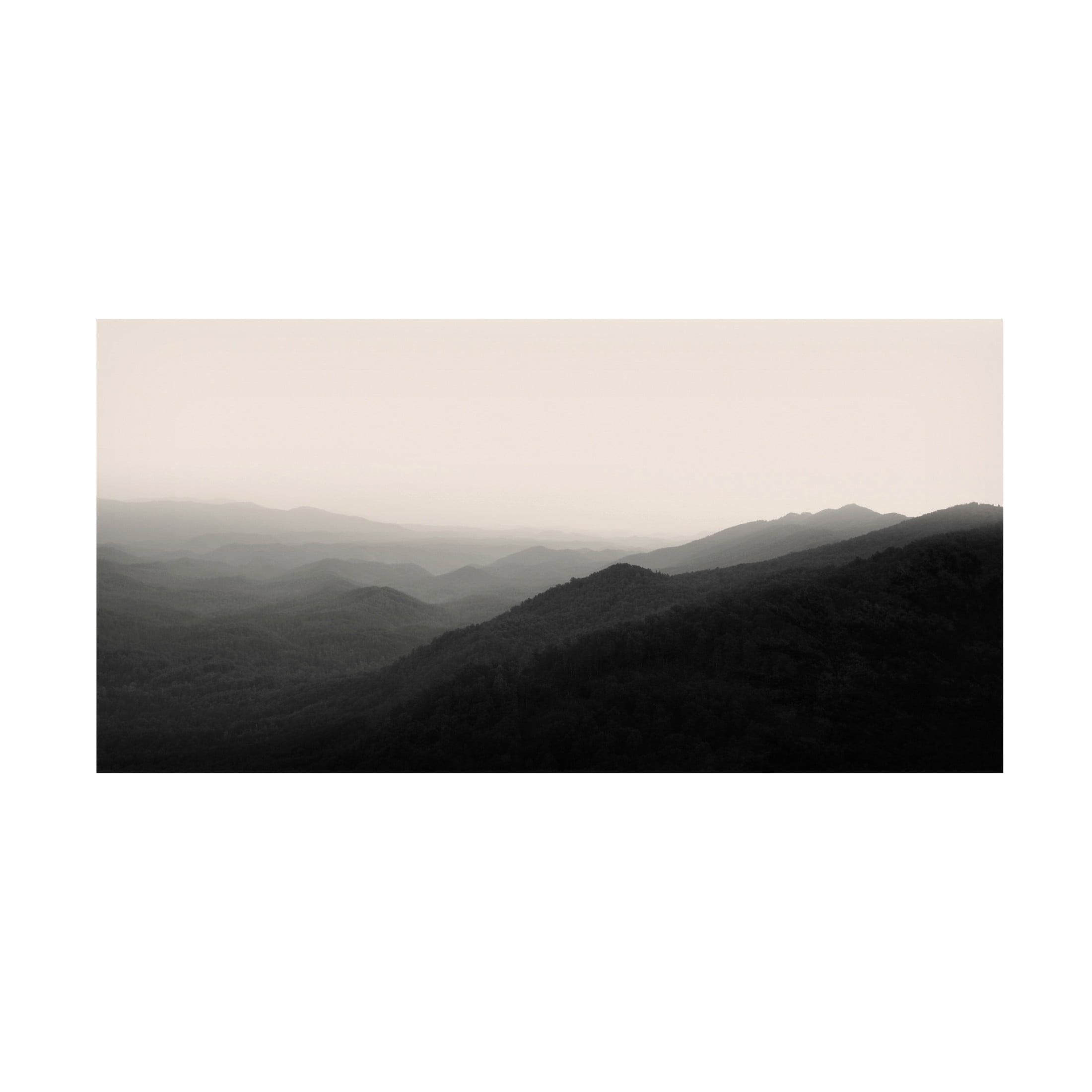 Canvas Wall Art - Nicholas Bell 'Smoky Mountains; Vista No. 2' Wall Art for Living Room, Bedroom, or Office Décor by Trademark Fine Art - 24 x 12 Inches