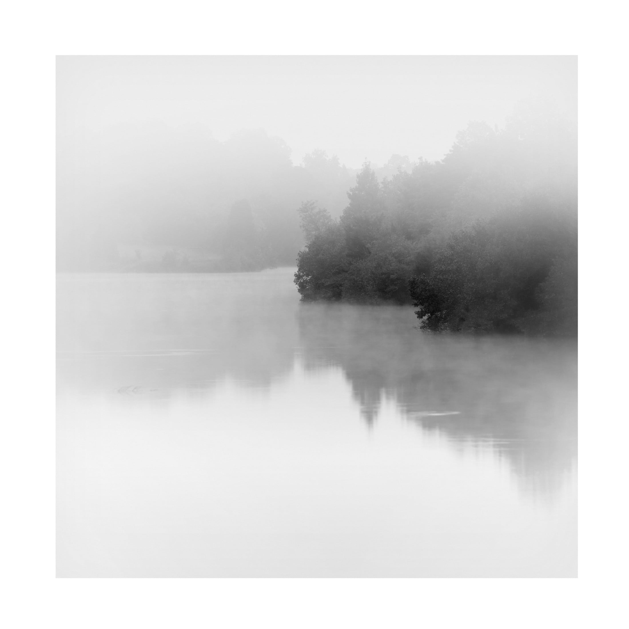 Canvas Wall Art - Nicholas Bell 'Tranquil Lake' Wall Art for Living Room, Bedroom, or Office Décor by Trademark Fine Art - 14 x 14 Inches
