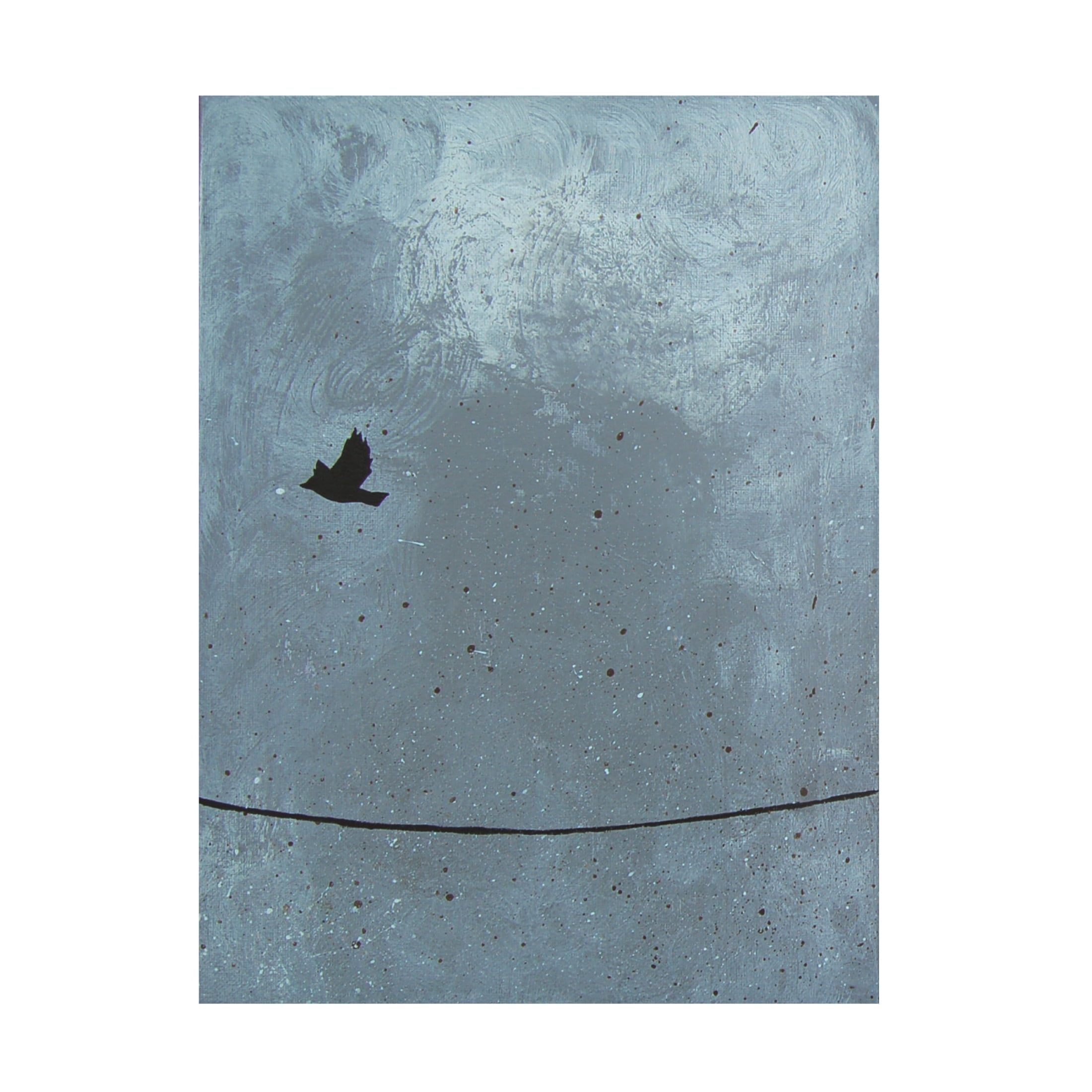 Canvas Wall Art - Nicole Dietz 'Gray Bird' Wall Art for Living Room, Bedroom, or Office Décor by Trademark Fine Art - 24 x 32 Inches