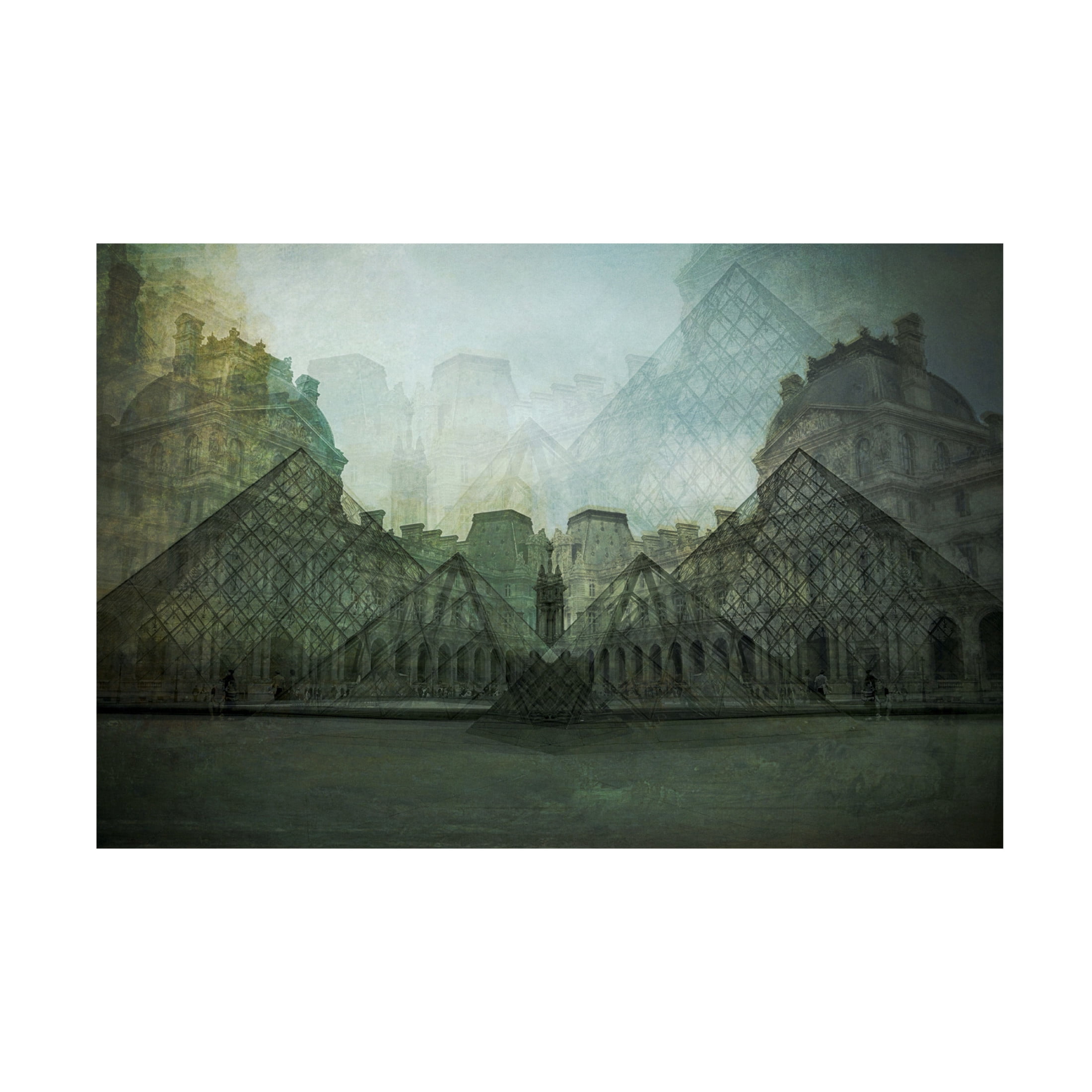 Canvas Wall Art - Orkidea W. 'Crystal Pyramids' Wall Art for Living Room, Bedroom, or Office Décor by Trademark Fine Art - 32 x 22 Inches