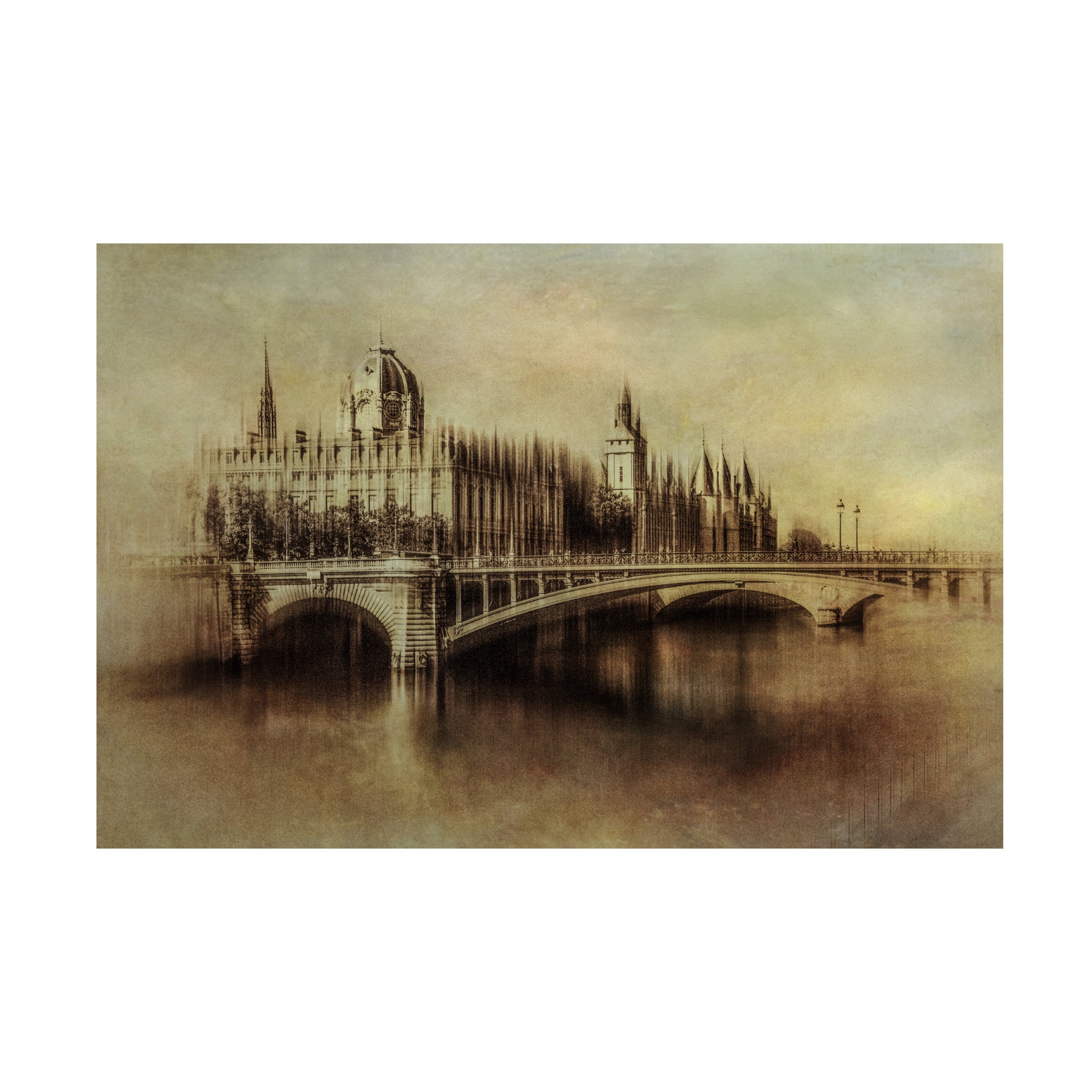 Canvas Wall Art - Orkidea W. 'La Conciergerie' Wall Art for Living Room, Bedroom, or Office Décor by Trademark Fine Art - 32 x 22 Inches - 32x22