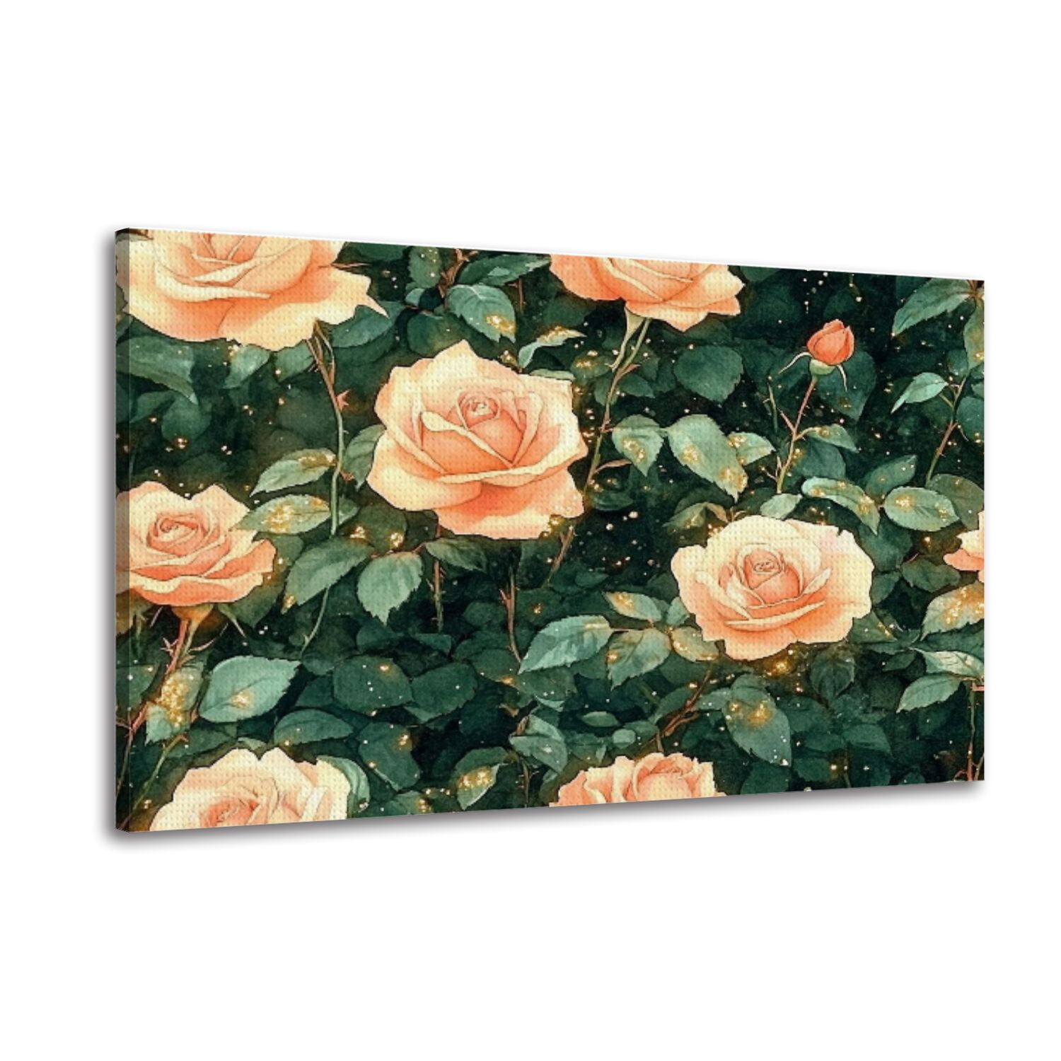 Canvas Wall Art Overgrown Secret Garden Art Vintage Roses Wall Decor