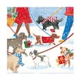 thumbnail image 1 of Canvas Wall Art - Paper Dove Co Ltd 'Walking Dogs' Wall Art for Living Room, Bedroom, or Office Décor by Trademark Fine Art - 14 x 14 Inches, 1 of 4