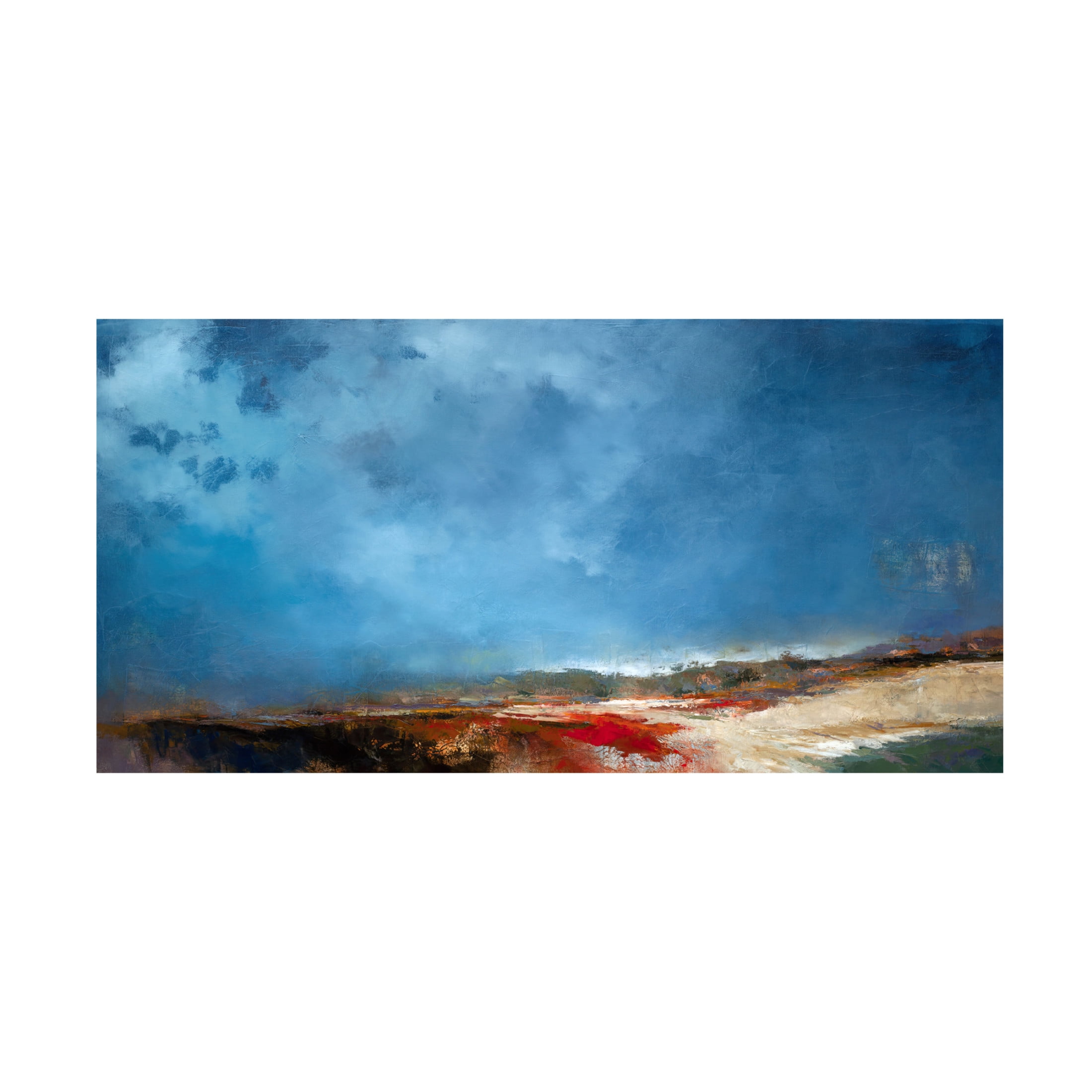 Canvas Wall Art - Patrick Dennis 'Beach Music' Wall Art for Living Room, Bedroom, or Office Décor by Trademark Fine Art - 32 x 16 Inches