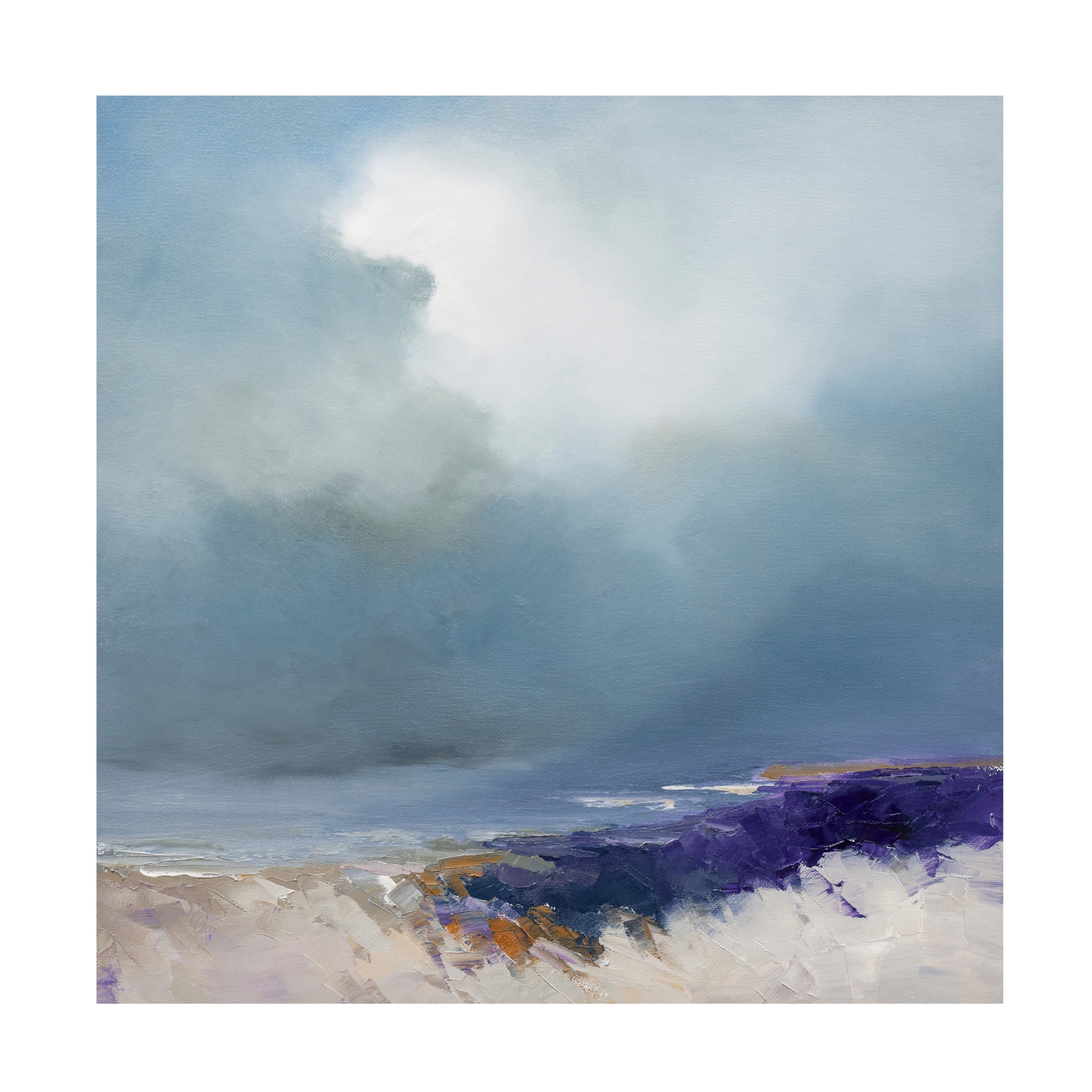 Canvas Wall Art - Patrick Dennis 'On The Beach' Wall Art for Living Room, Bedroom, or Office Décor by Trademark Fine Art - 18 x 18 Inches