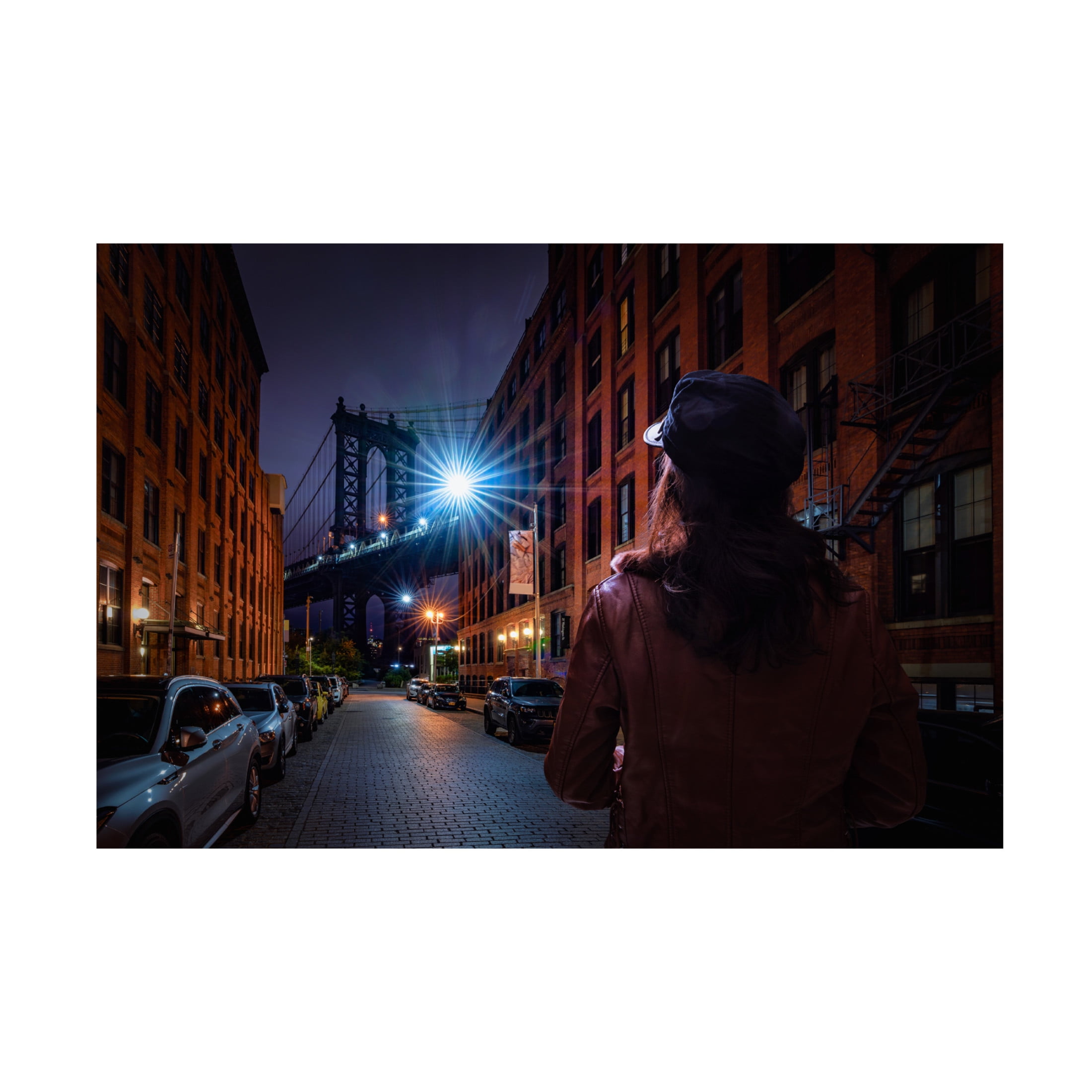 Canvas Wall Art - Patrick Foto 'Manhattan Bridge' Wall Art for Living Room, Bedroom, or Office Décor by Trademark Fine Art - 24 x 16 Inches
