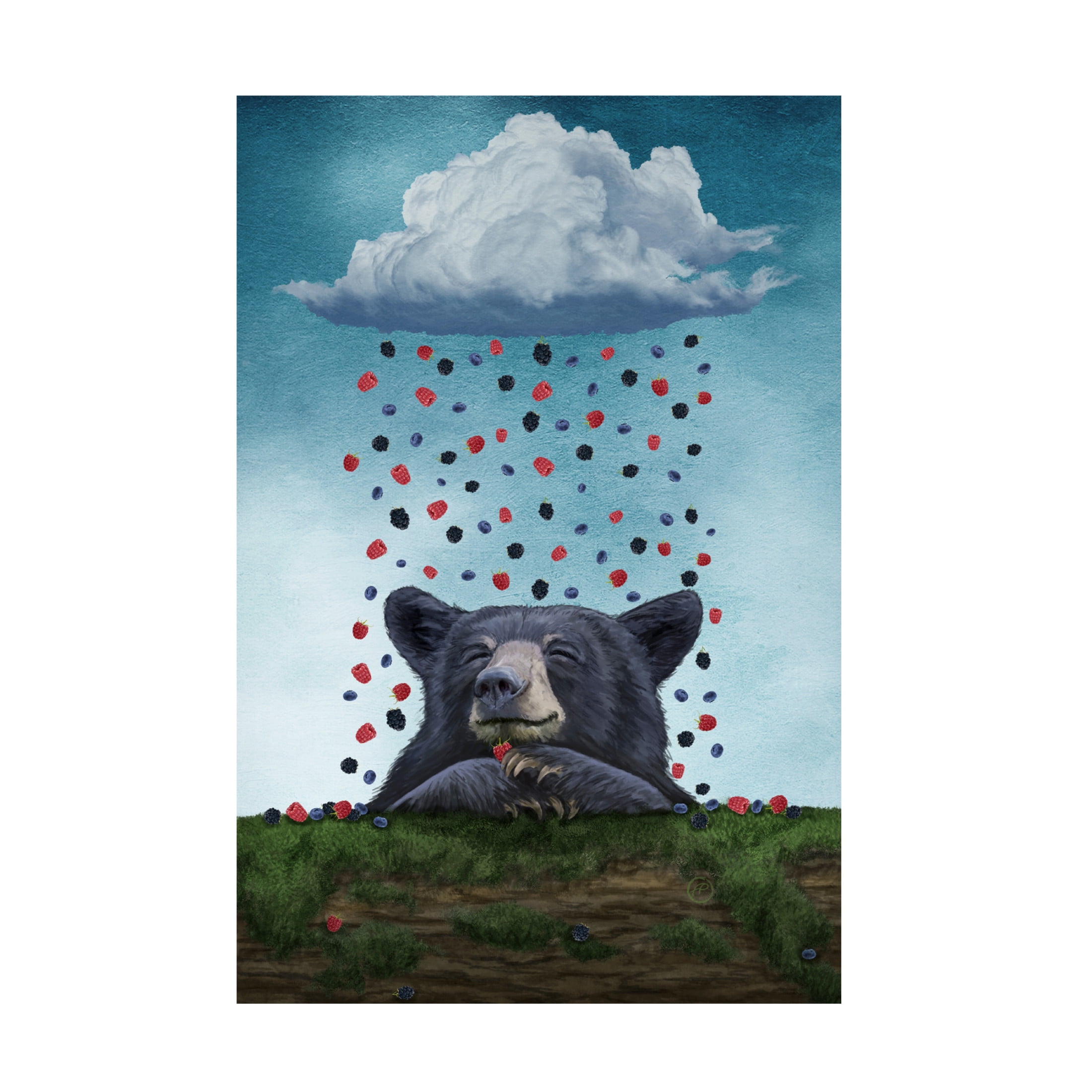 Canvas Wall Art - Paula Belle Flores 'A Bears Dream' Wall Art for Living Room, Bedroom, or Office Décor by Trademark Fine Art - 16 x 24 Inches