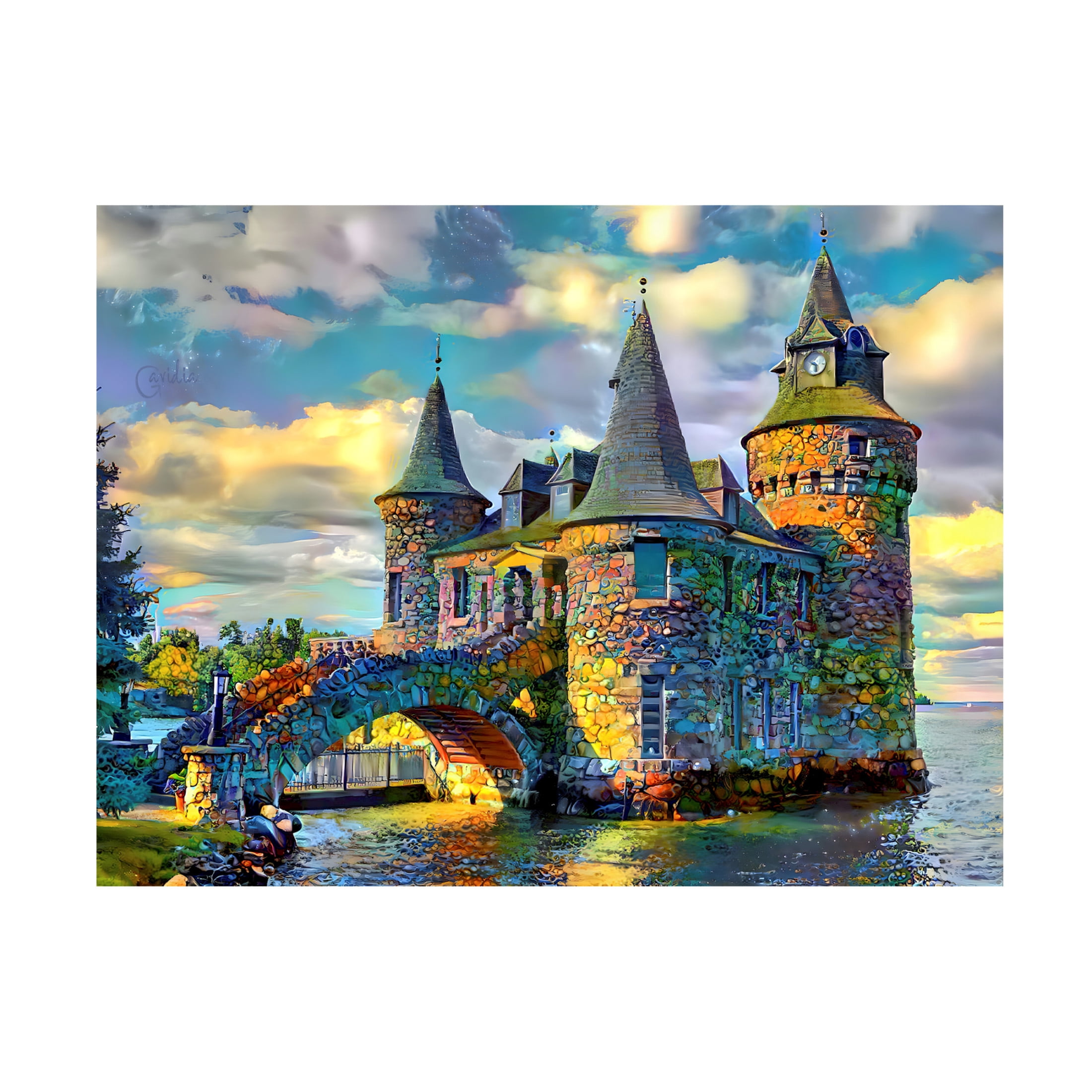 Canvas Wall Art - Pedro Gavidia 'United States New York Alexandria Bay Boldt Castle' Wall Art for Living Room, Bedroom, or Office Décor by Trademark Fine Art - 47 x 35 Inches