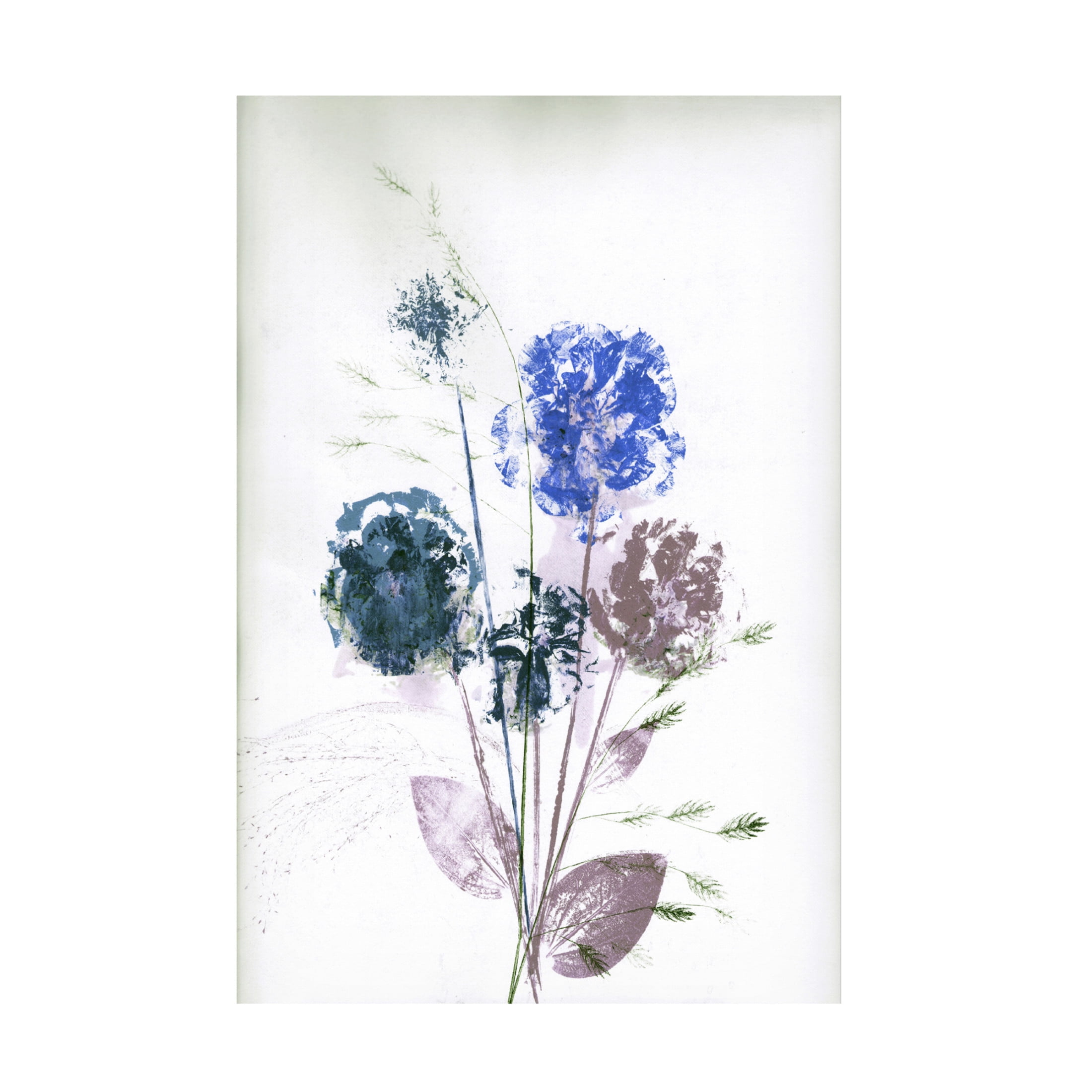 Canvas Wall Art - Pernille Folcarelli 'Bouquet 1 Blue' Wall Art for Living Room, Bedroom, or Office Décor by Trademark Fine Art - 30 x 47 Inches
