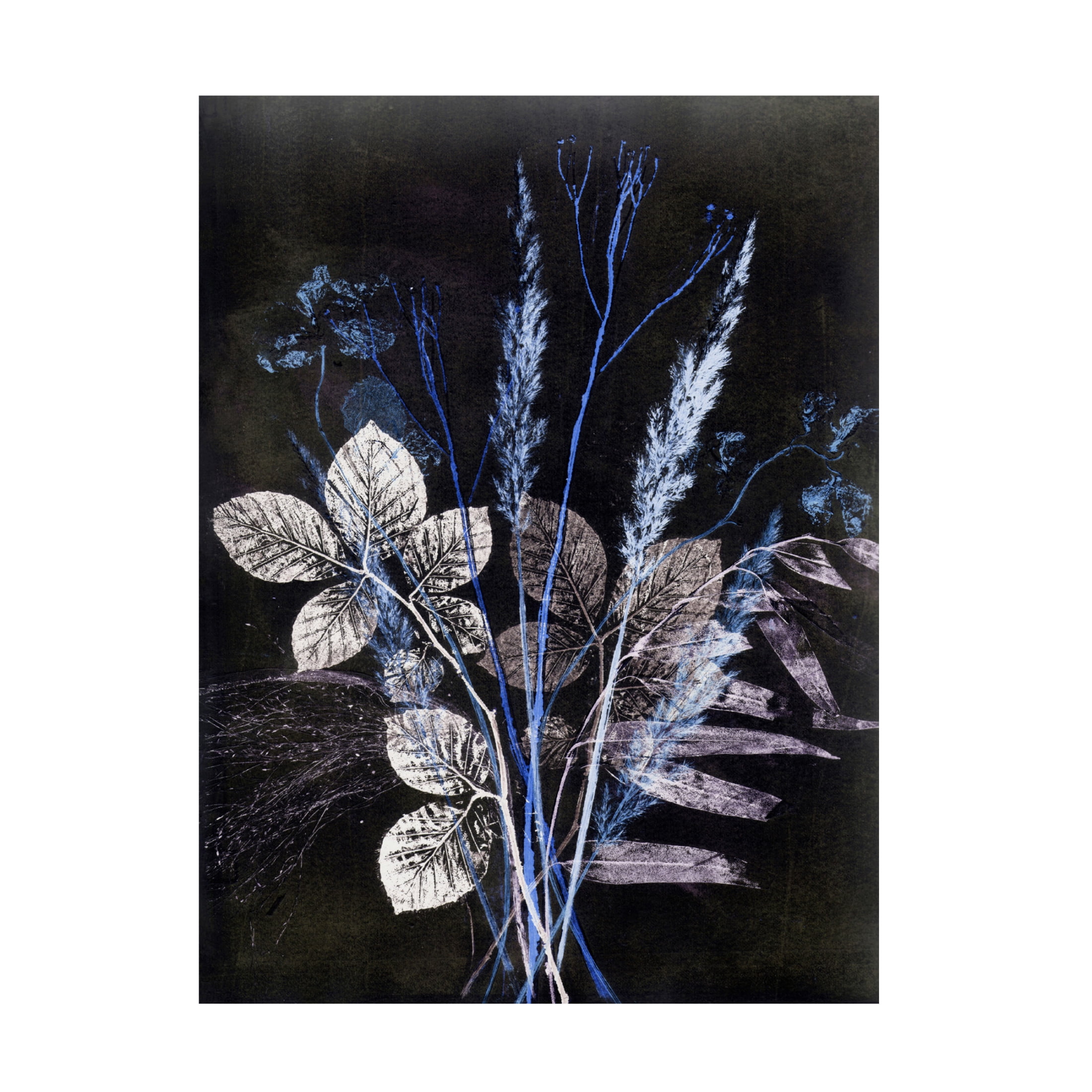 Canvas Wall Art - Pernille Folcarelli 'Bouquet Dark Blue' Wall Art for Living Room, Bedroom, or Office Décor by Trademark Fine Art - 35 x 47 Inches