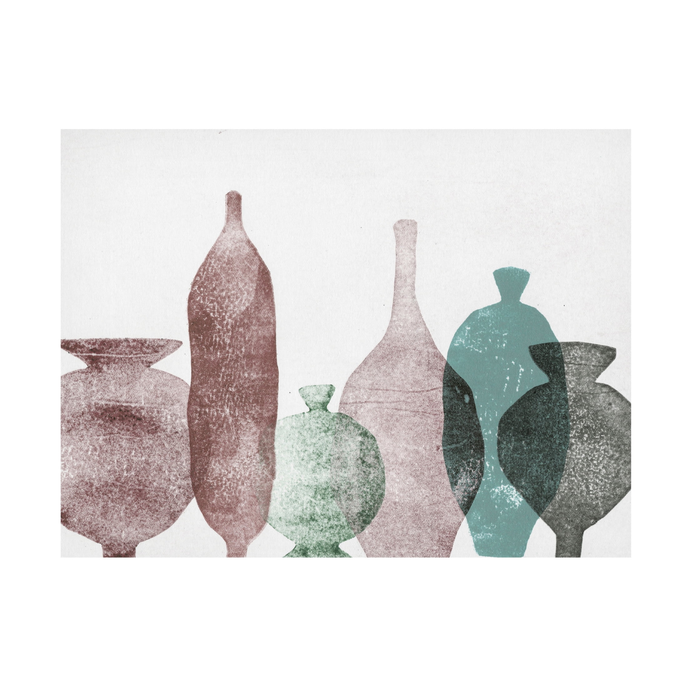 Canvas Wall Art - Pernille Folcarelli 'Vases 1 Teal' Wall Art for Living Room, Bedroom, or Office Décor by Trademark Fine Art - 47 x 35 Inches