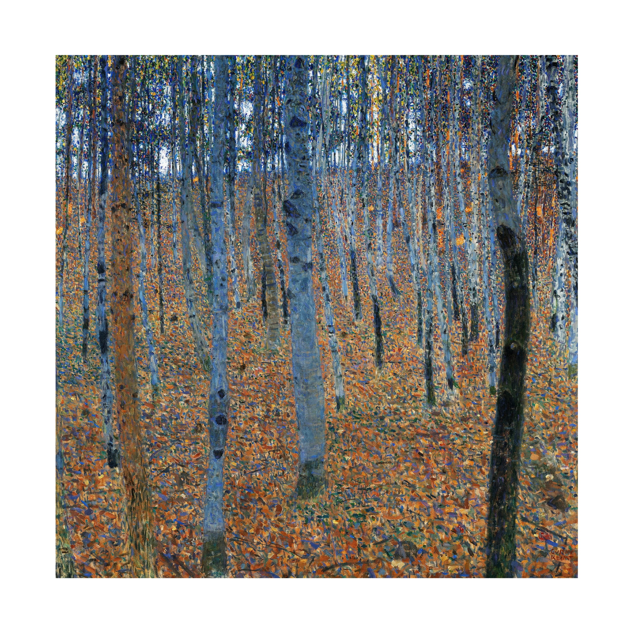 Canvas Wall Art - Pictufy 'Beech Grove I 1902' Wall Art for Living Room, Bedroom, or Office Décor by Trademark Fine Art - 18 x 18 Inches