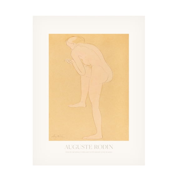 Canvas Wall Art - Pictufy 'Figure Bending Forward With Right Knee Raised' Wall Art for Living Room, Bedroom, or Office D?cor by Trademark Fine Art - 18 x 24 Inches