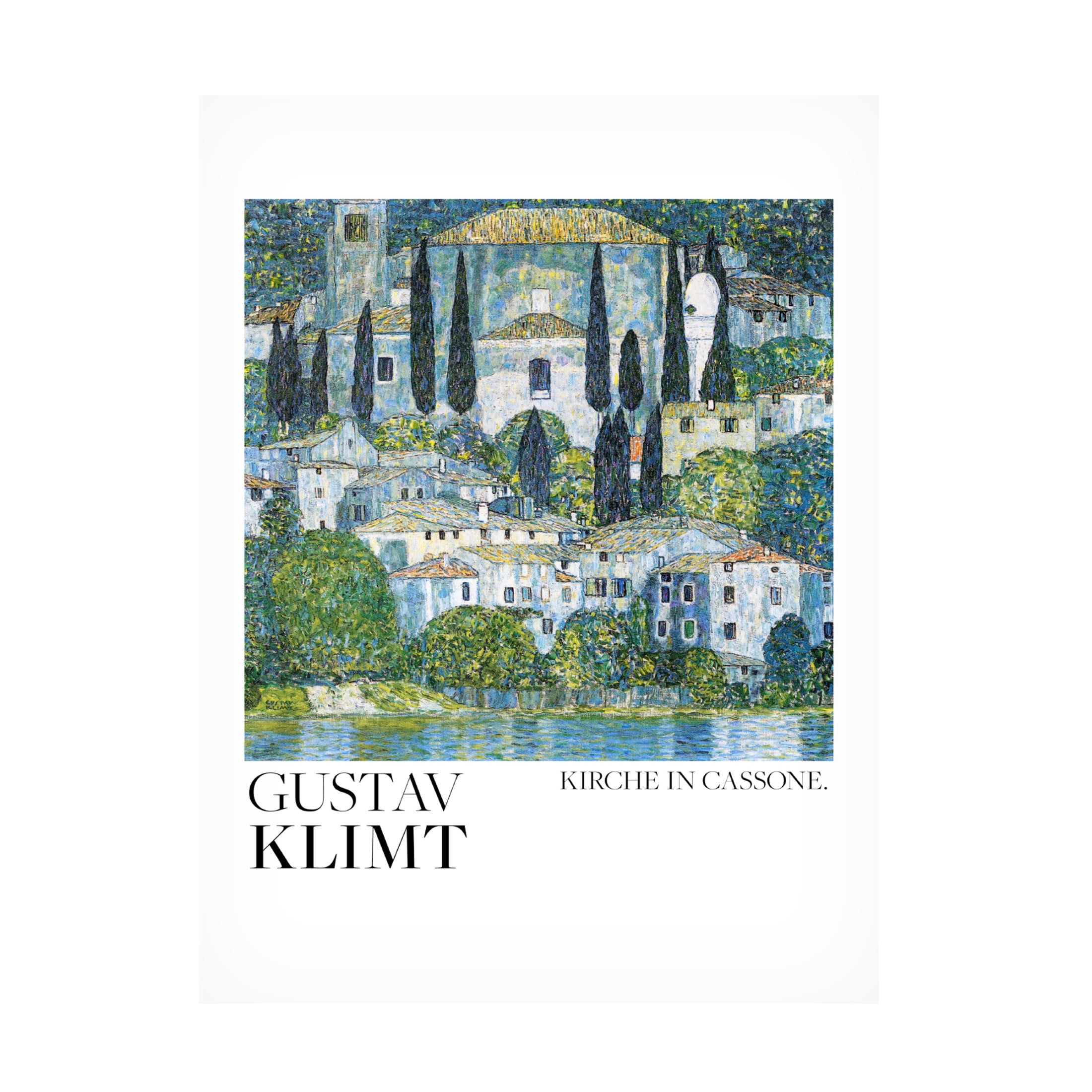Canvas Wall Art - Pictufy  'Kirche In Cassone 1913 Poster' Wall Art for Living Room, Bedroom, or Office D?cor by Trademark Fine Art - 14 x 19 Inches