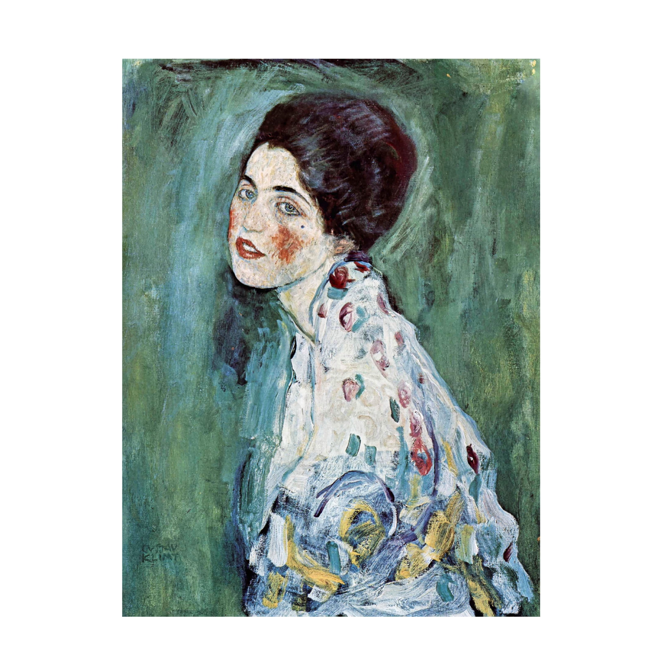 Canvas Wall Art - Pictufy  'Portract Einer Dame 1916A1917' Wall Art for Living Room, Bedroom, or Office D?cor by Trademark Fine Art - 14 x 19 Inches