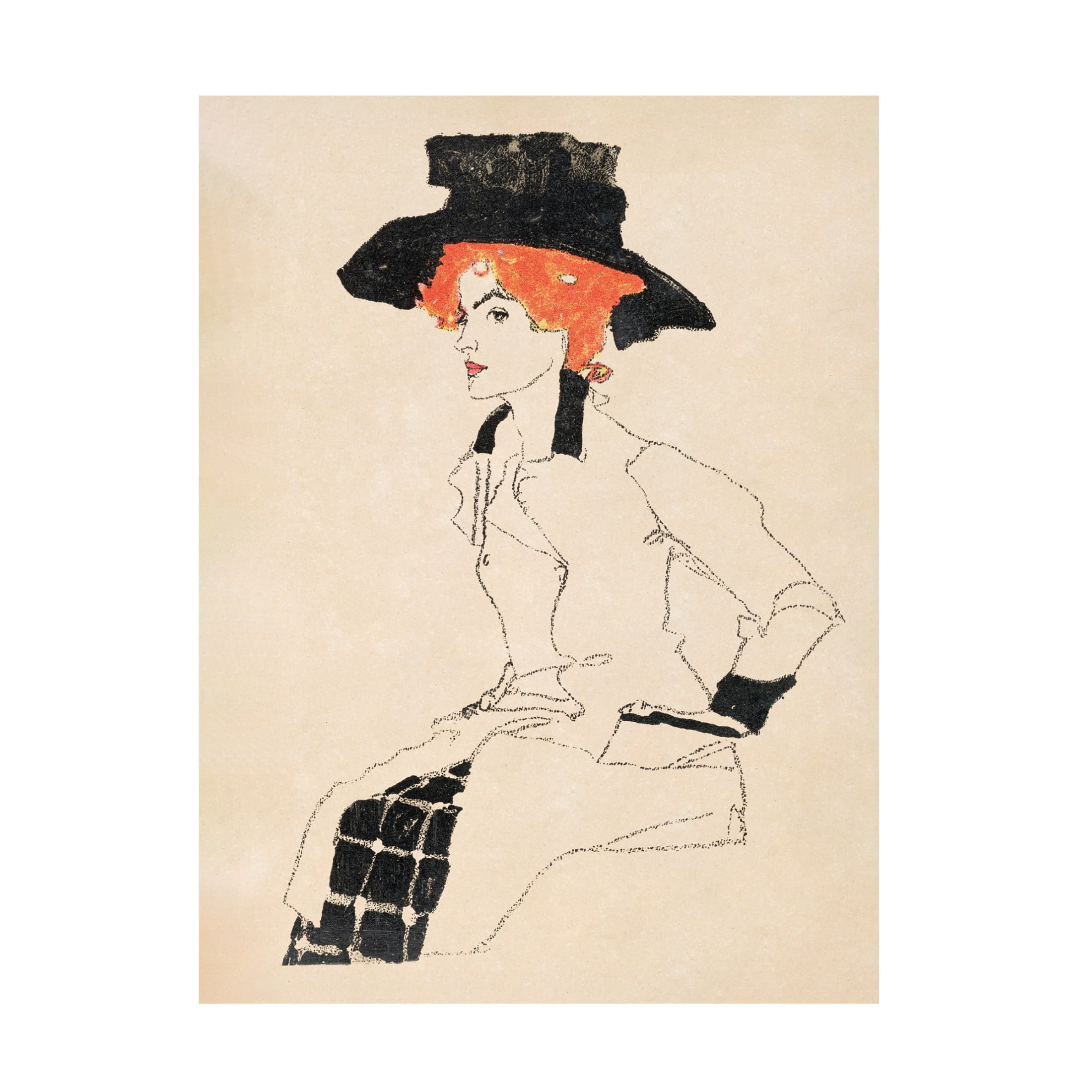 Canvas Wall Art - Pictufy 'Portrait Of A Woman 1910' Wall Art for Living Room, Bedroom, or Office Décor by Trademark Fine Art - 18 x 24 Inches