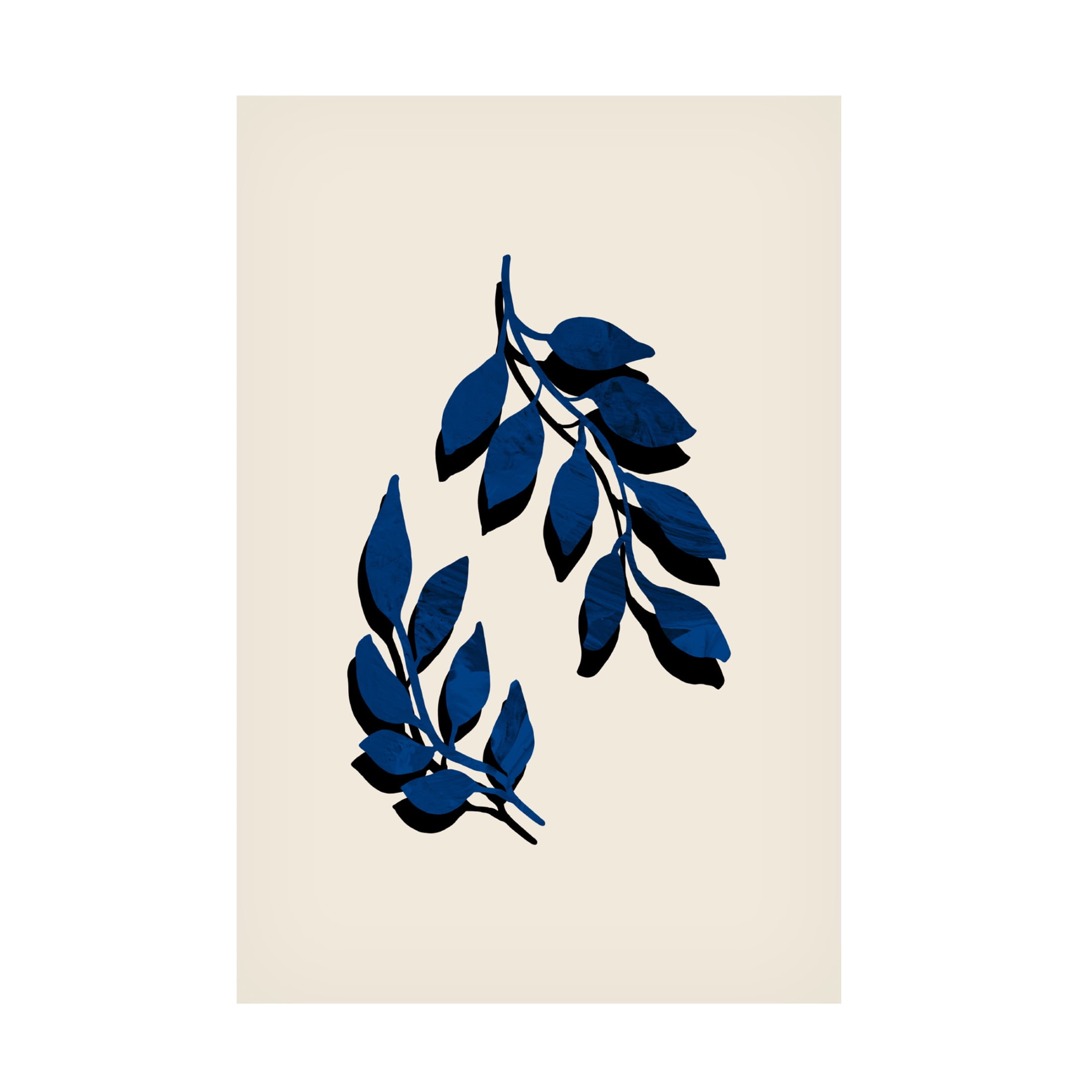 Canvas Wall Art - Pictufy Studio 'Blue Twig Brush' Wall Art for Living Room, Bedroom, or Office Décor by Trademark Fine Art - 22 x 32 Inches