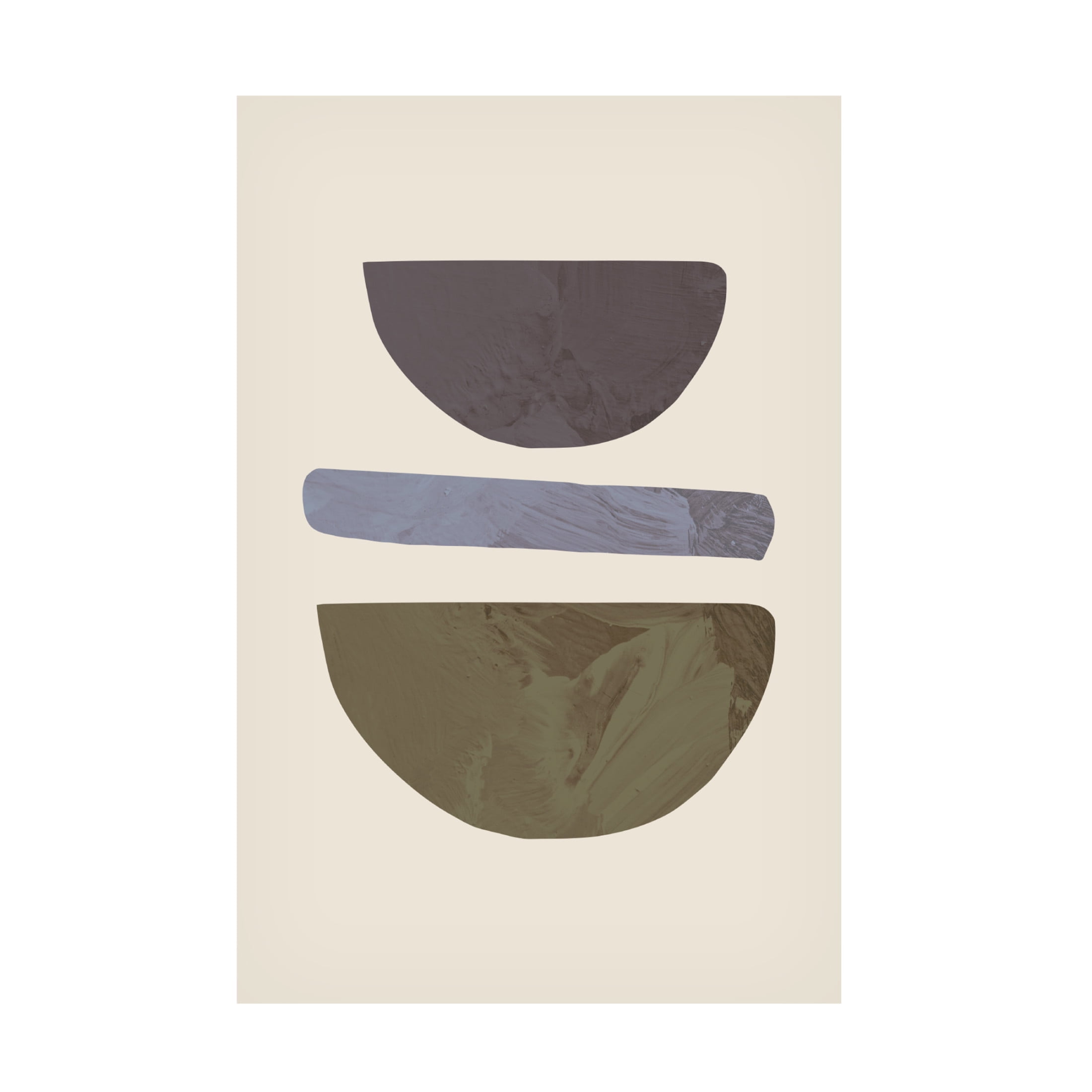 Canvas Wall Art - Pictufy Studio 'Collage 02 Beige' Wall Art for Living Room, Bedroom, or Office Décor by Trademark Fine Art - 30 x 47 Inches