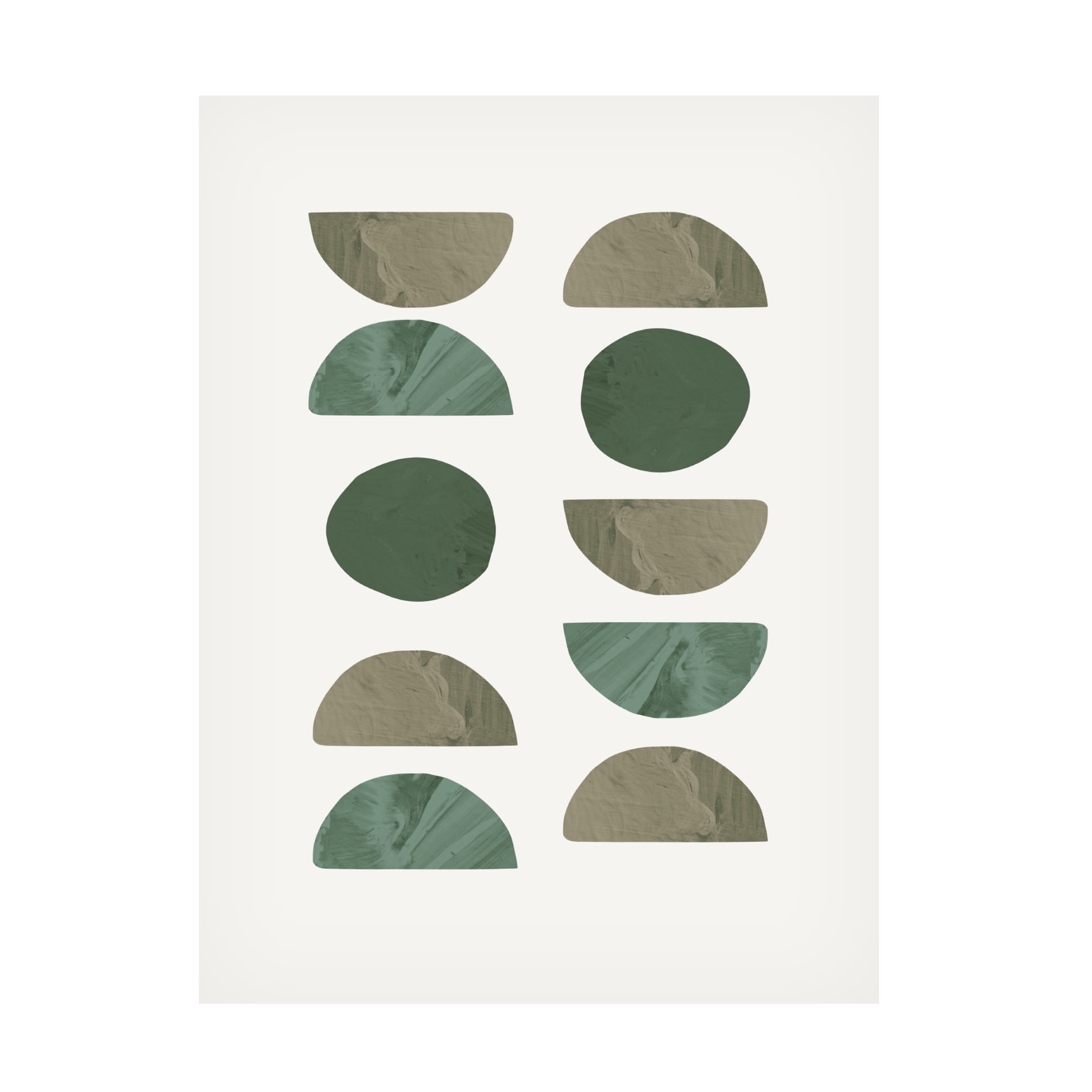Canvas Wall Art - Pictufy Studio 'Collage Green' Wall Art for Living Room, Bedroom, or Office Décor by Trademark Fine Art - 35 x 47 Inches
