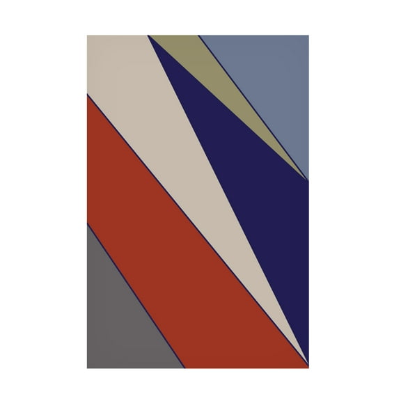 Canvas Wall Art - Pictufy Studio 'Color Blocks 05' Wall Art for Living Room, Bedroom, or Office Décor by Trademark Fine Art - 12 x 19 Inches