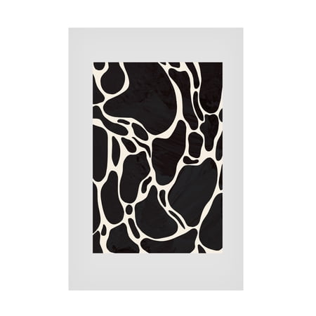 Canvas Wall Art - Pictufy Studio 'Giraffe Grey' Wall Art for Living Room, Bedroom, or Office Décor by Trademark Fine Art - 12 x 19 Inches
