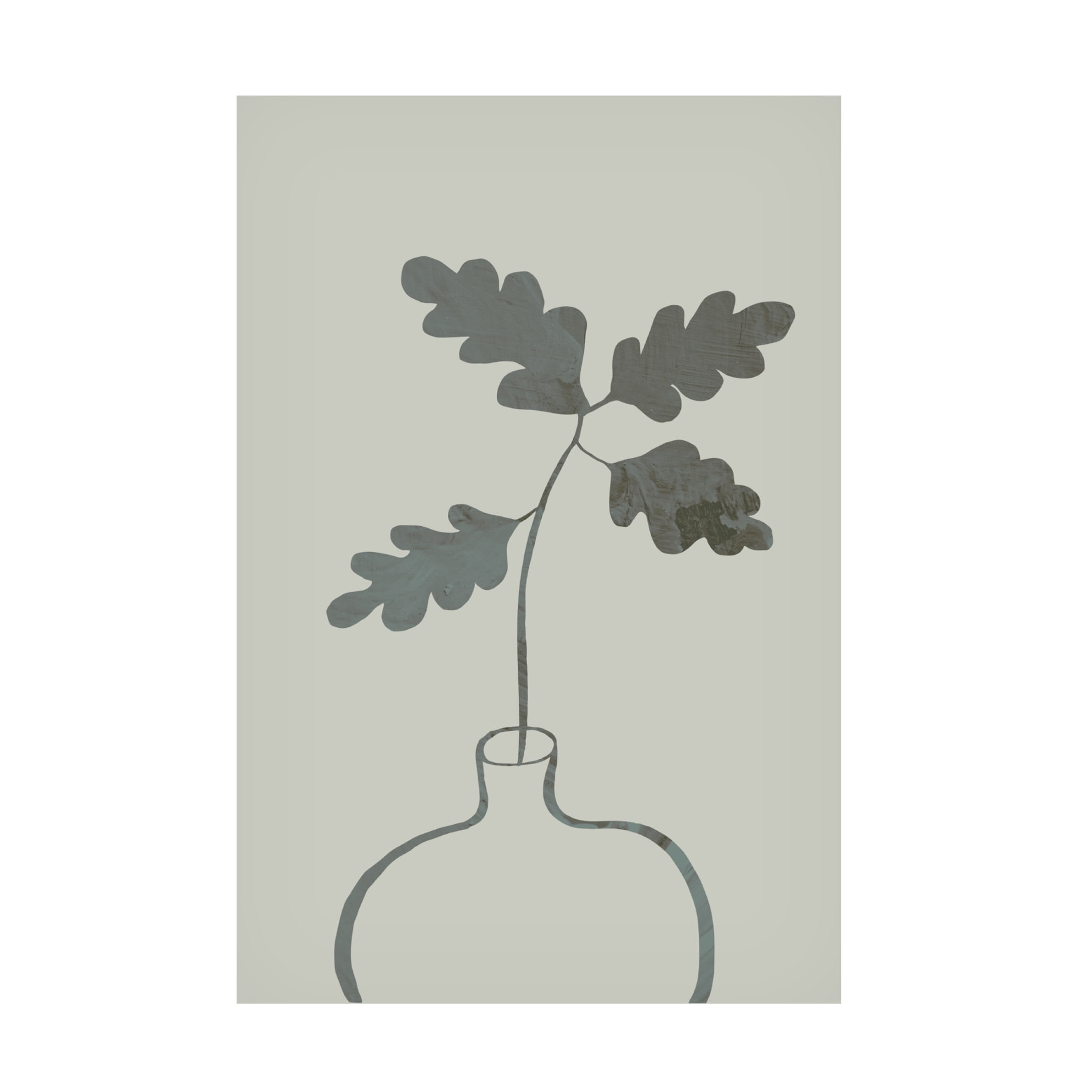 Canvas Wall Art - Pictufy Studio 'Green Oak Plant' Wall Art for Living Room, Bedroom, or Office Décor by Trademark Fine Art - 12 x 19 Inches