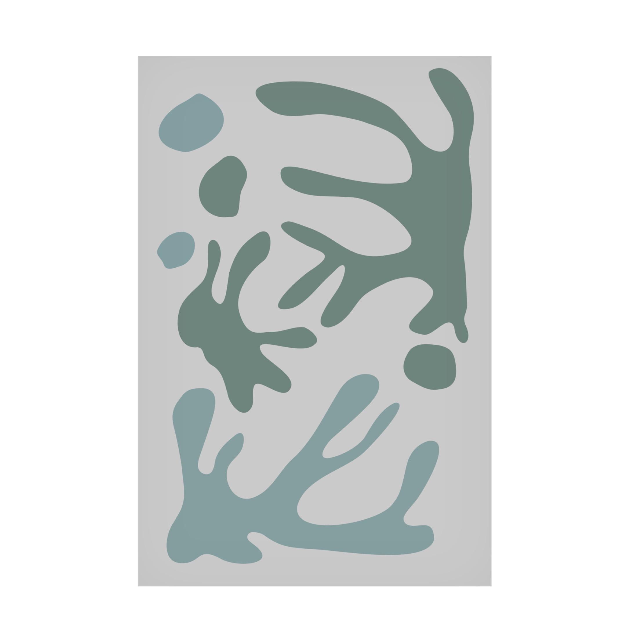 Canvas Wall Art - Pictufy Studio II 'Seaweed Teal No 1' Wall Art for Living Room, Bedroom, or Office Décor by Trademark Fine Art - 16 x 24 Inches