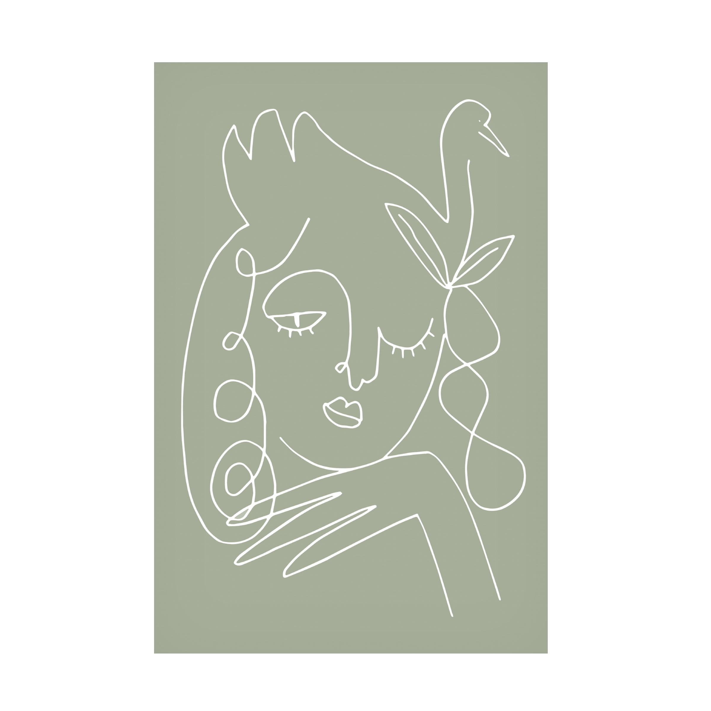 Canvas Wall Art - Pictufy Studio II 'Woman Green' Wall Art for Living Room, Bedroom, or Office DÃ©cor by Trademark Fine Art - 30 x 47 Inches
