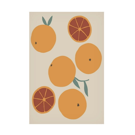 Canvas Wall Art - Pictufy Studio Ii 'Blood Orange' Wall Art for Living Room, Bedroom, or Office Décor by Trademark Fine Art - 16 x 24 Inches