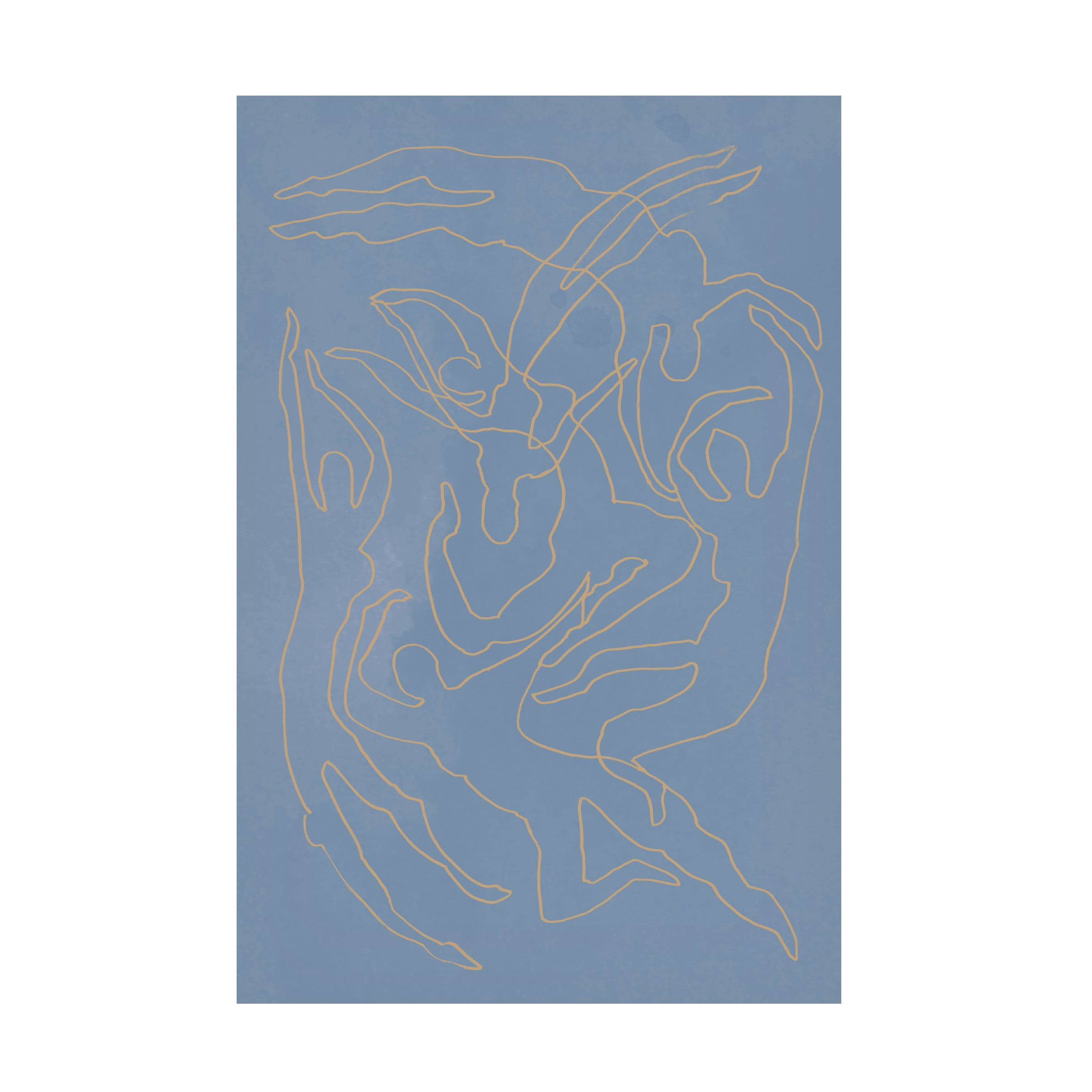 Canvas Wall Art - Pictufy Studio Ii 'Blue Swimmers' Wall Art for Living Room, Bedroom, or Office DÃ©cor by Trademark Fine Art - 22 x 32 Inches