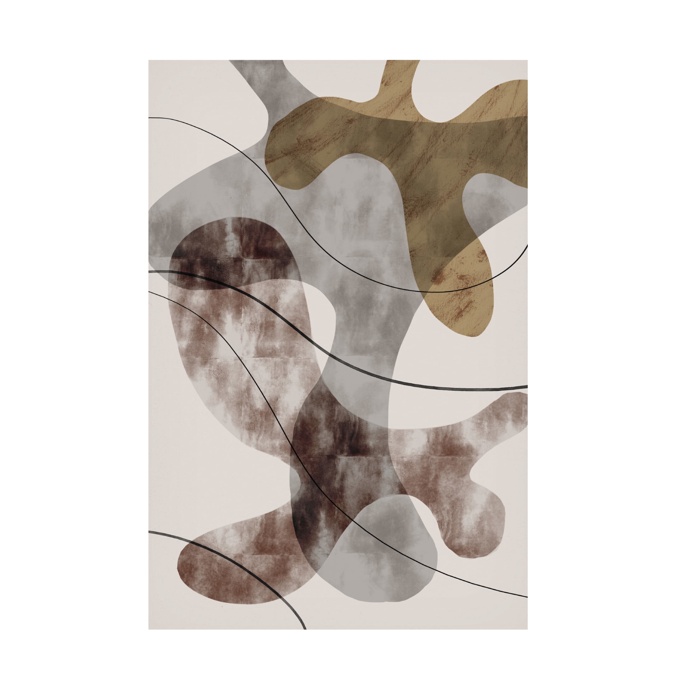 Canvas Wall Art - Pictufy Studio Ii 'Brown Seaweed' Wall Art for Living Room, Bedroom, or Office Décor by Trademark Fine Art - 22 x 32 Inches