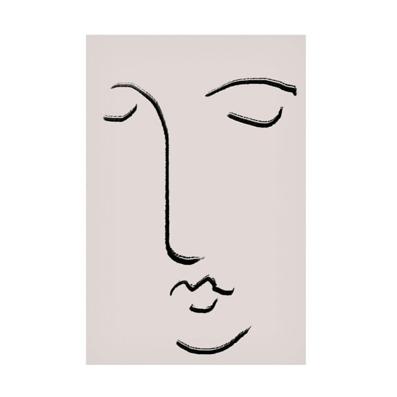 Canvas Wall Art - Pictufy Studio Ii 'Closed Eyes' Wall Art for Living Room, Bedroom, or Office Décor by Trademark Fine Art - 16 x 24 Inches