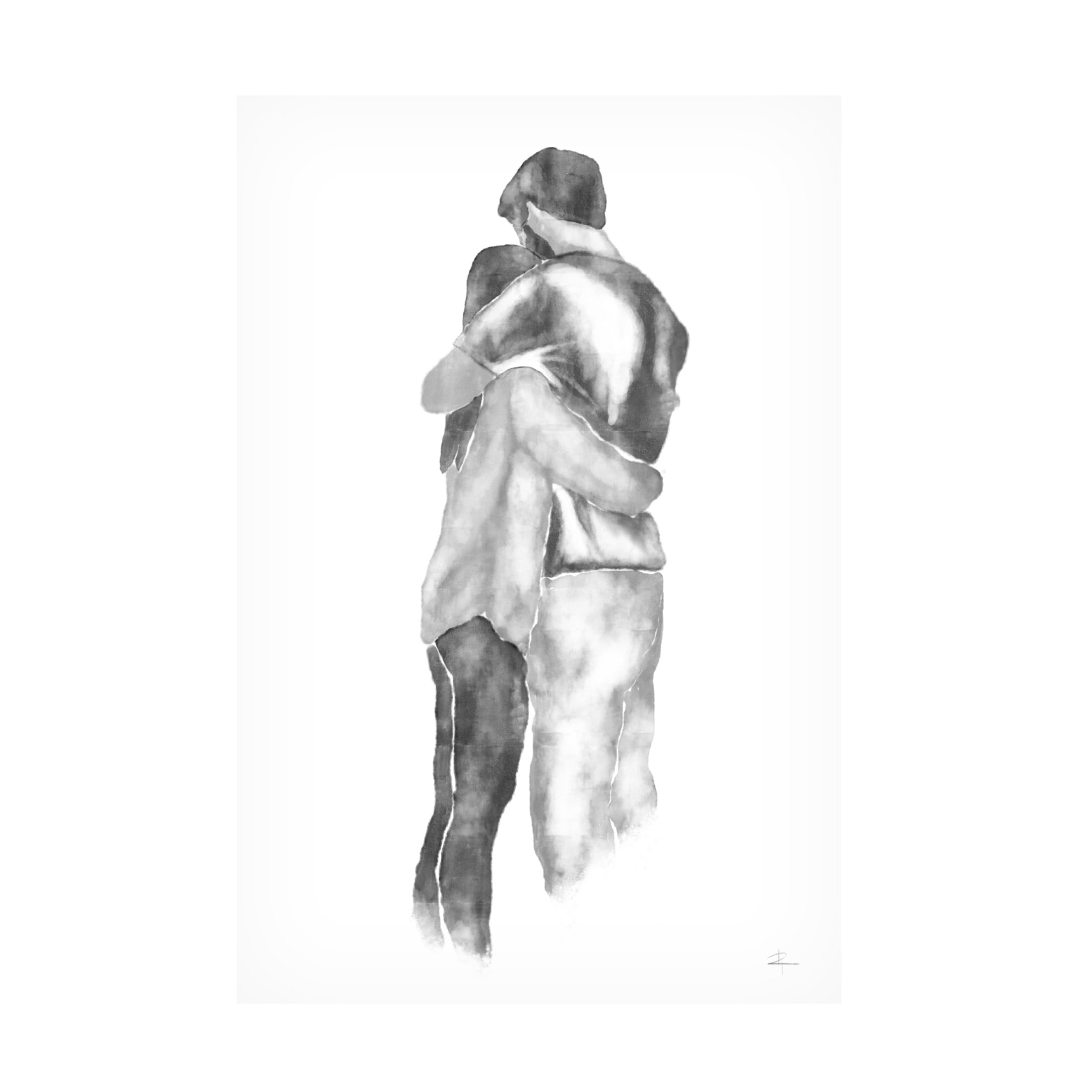 Canvas Wall Art - Pictufy Studio Ii 'Embrace' Wall Art for Living Room, Bedroom, or Office Décor by Trademark Fine Art - 30 x 47 Inches