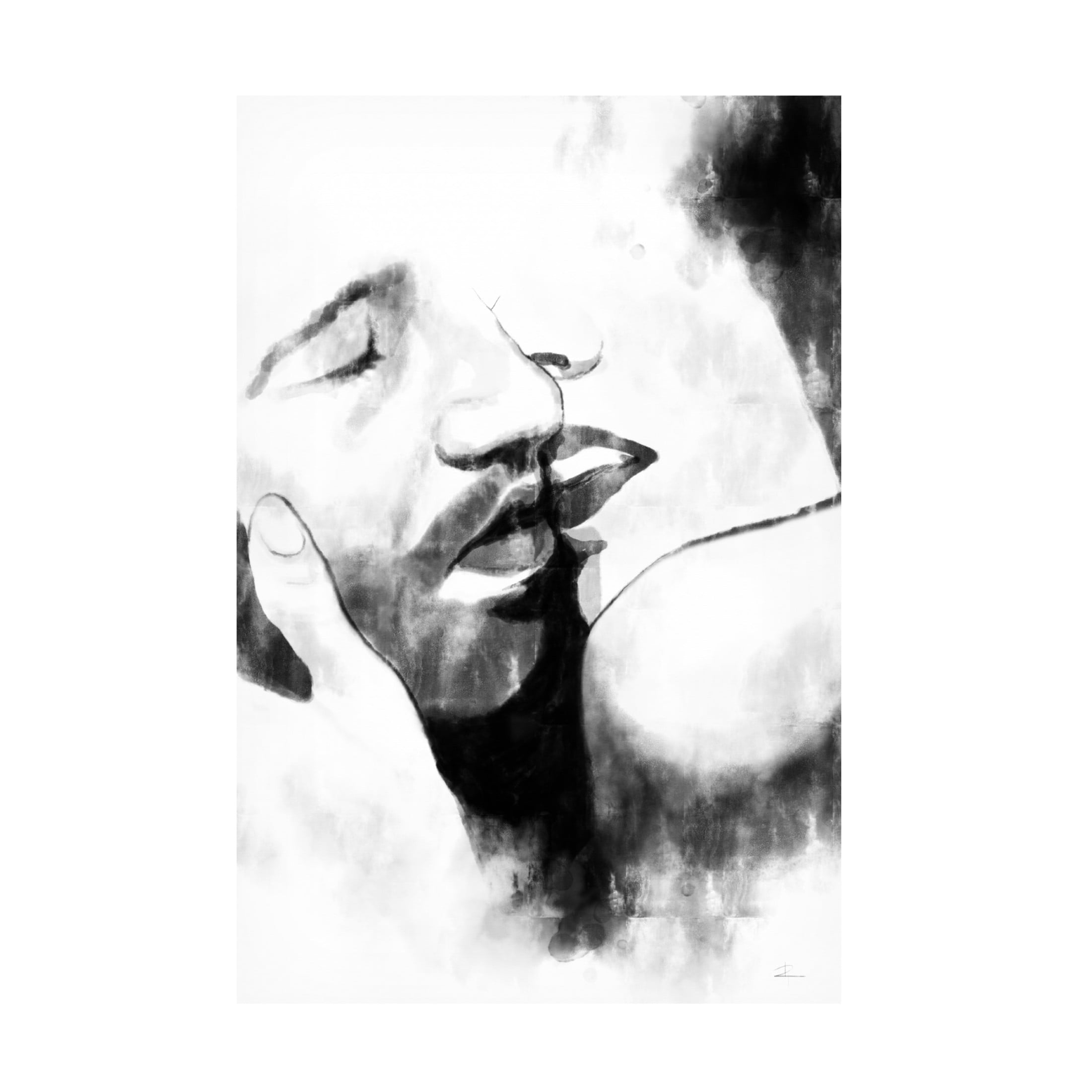 Canvas Wall Art - Pictufy Studio Ii 'Kiss Close' Wall Art for Living Room, Bedroom, or Office Décor by Trademark Fine Art - 30 x 47 Inches