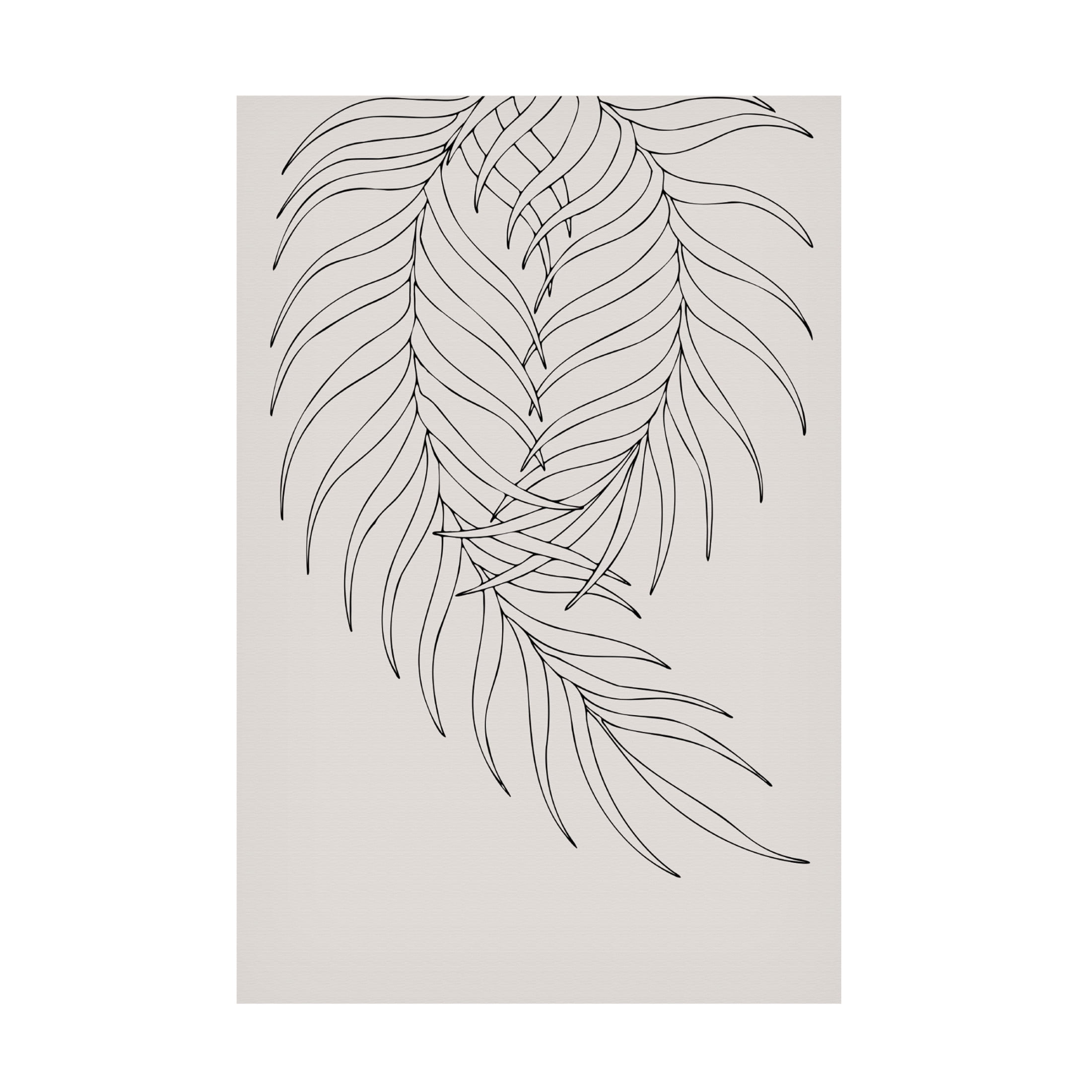 Canvas Wall Art - Pictufy Studio Ii 'Leaf Frilly Pair' Wall Art for Living Room, Bedroom, or Office Décor by Trademark Fine Art - 30 x 47 Inches