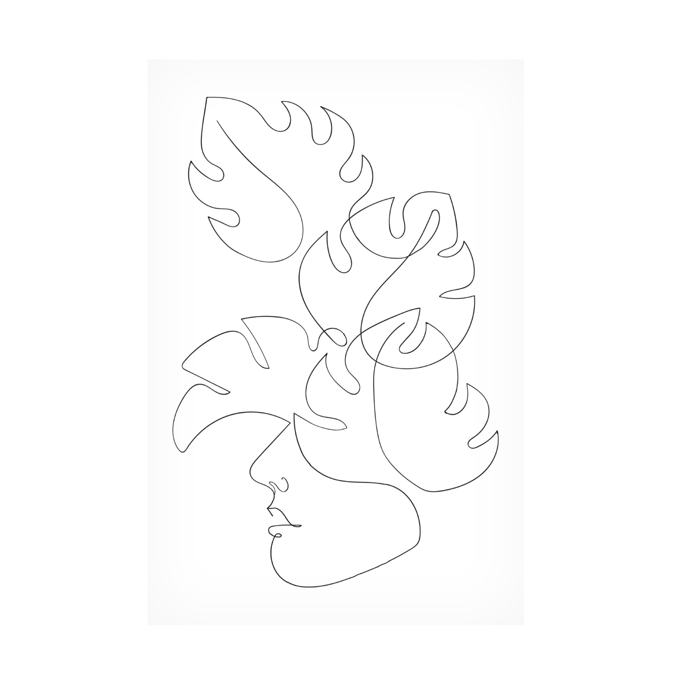 Canvas Wall Art - Pictufy Studio Ii 'Monstera Crown' Wall Art for Living Room, Bedroom, or Office Décor by Trademark Fine Art - 30 x 47 Inches