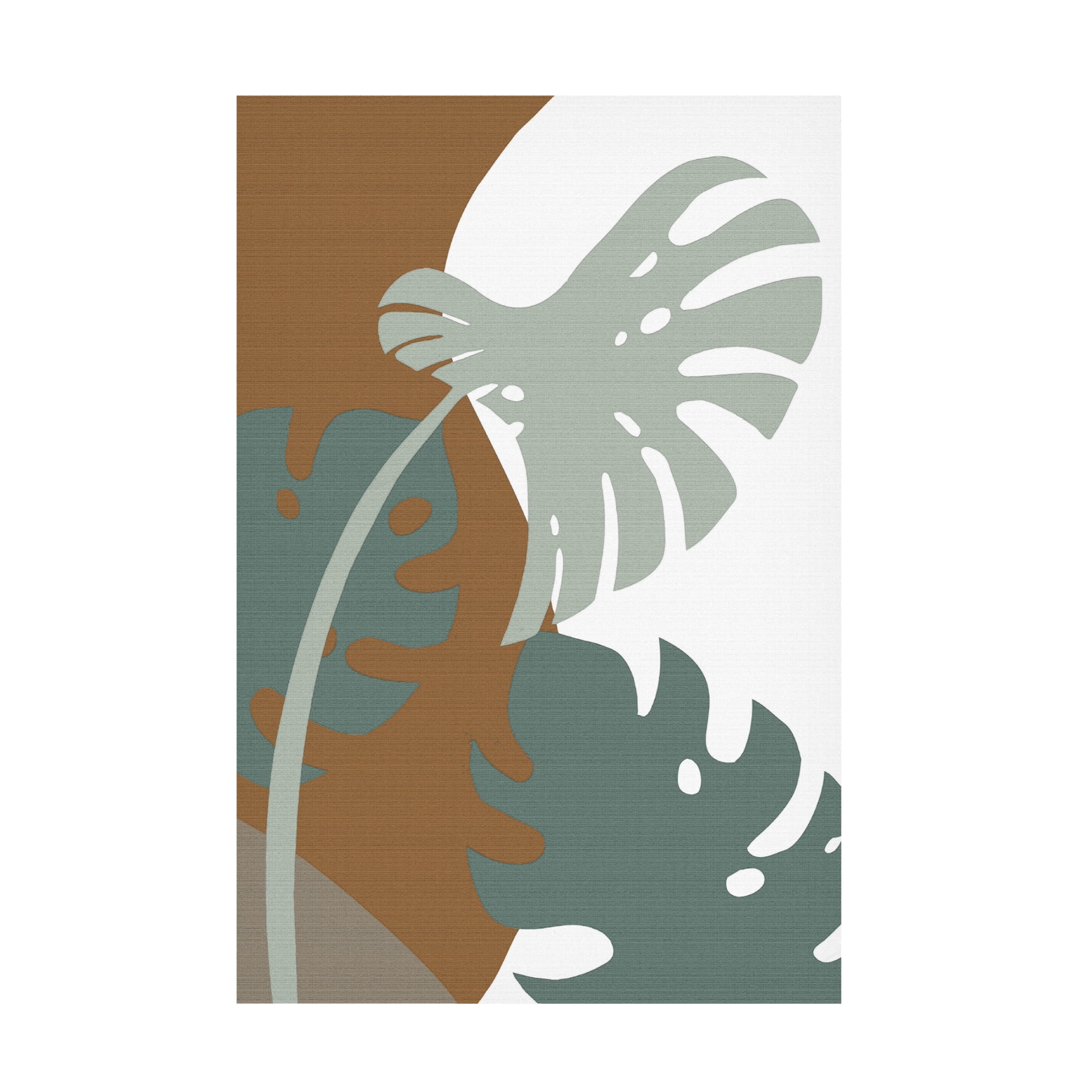 Canvas Wall Art - Pictufy Studio Ii 'Monstera Cut Out 03' Wall Art for Living Room, Bedroom, or Office Décor by Trademark Fine Art - 30 x 47 Inches