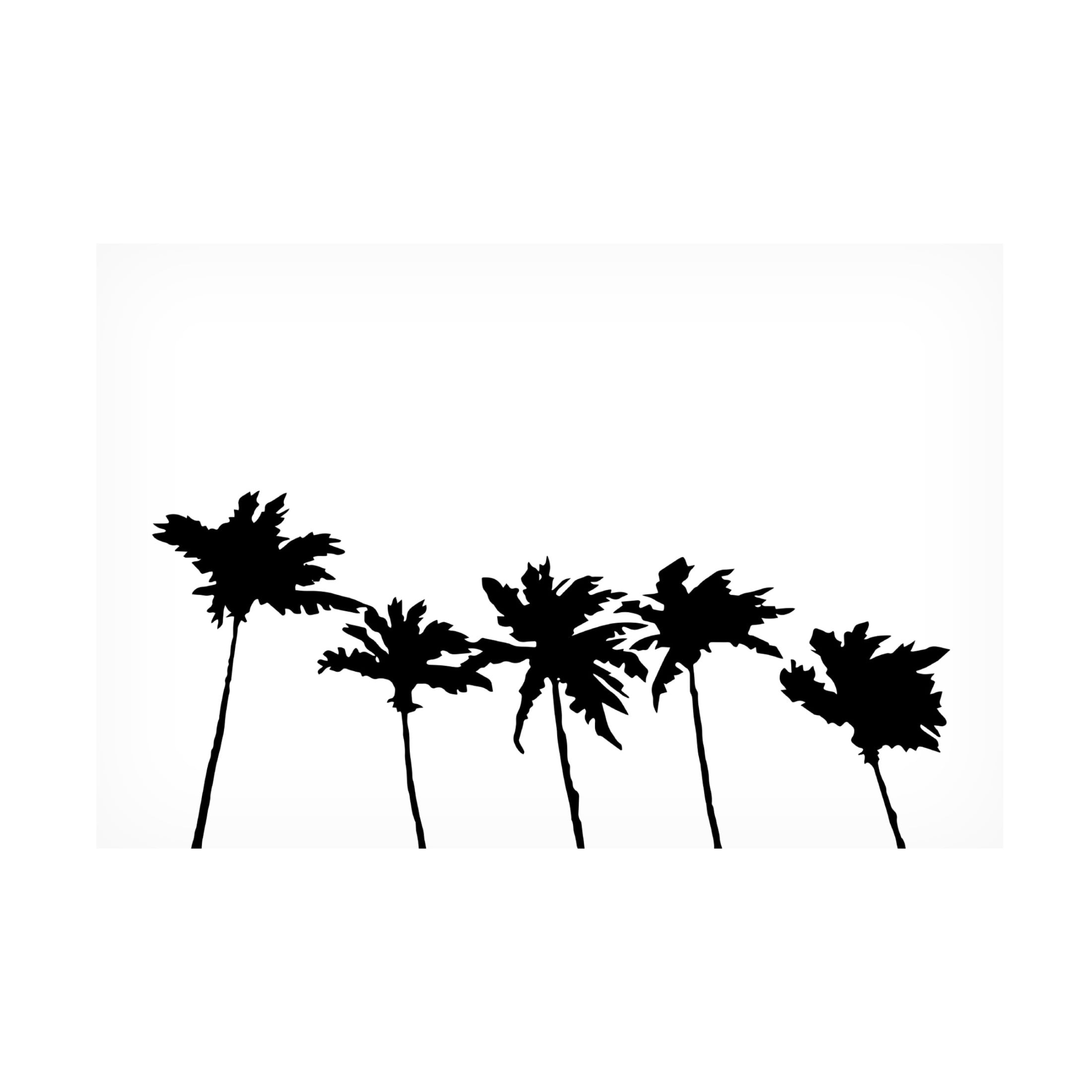 Canvas Wall Art - Pictufy Studio Ii 'Palms White' Wall Art for Living Room, Bedroom, or Office Décor by Trademark Fine Art - 32 x 22 Inches