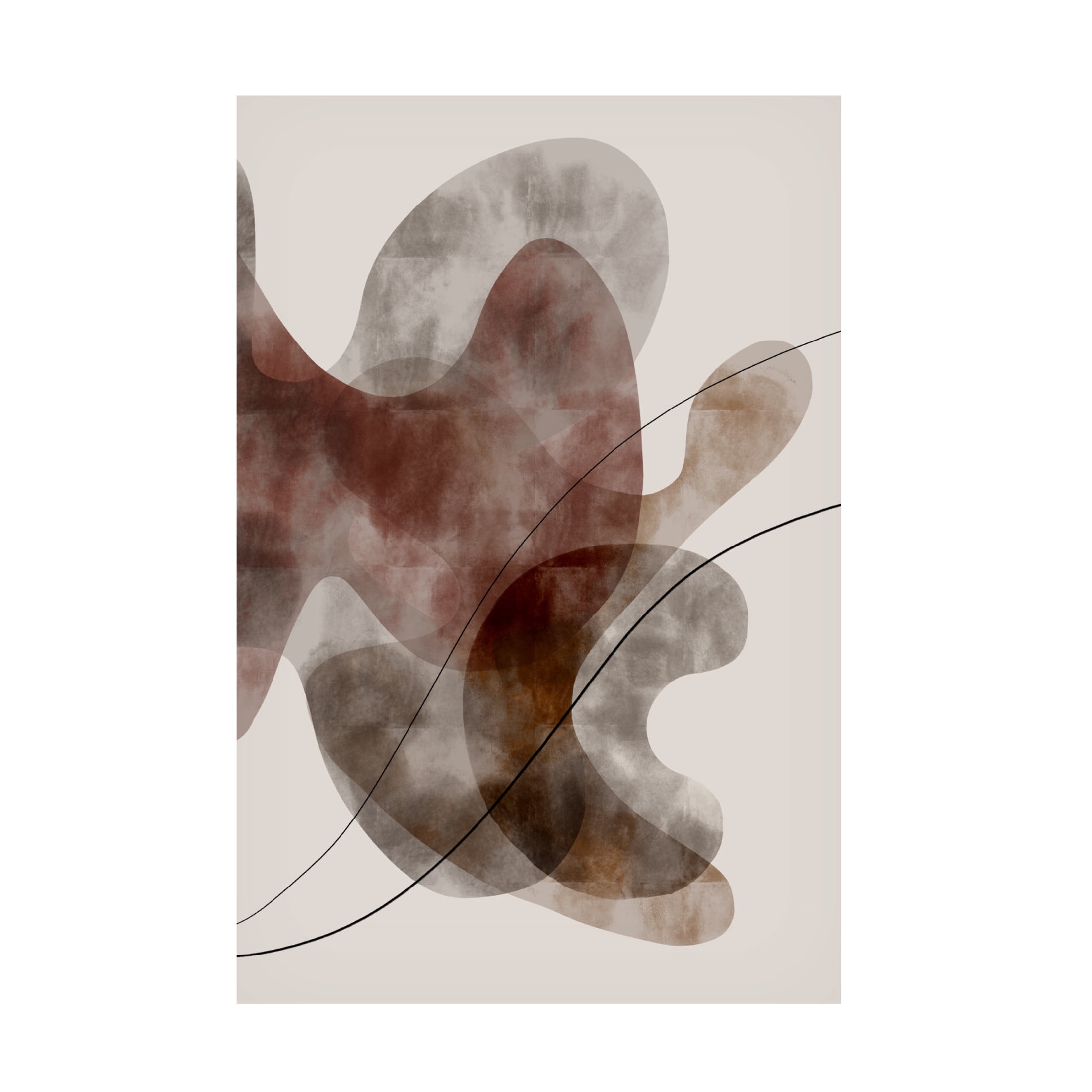 Canvas Wall Art - Pictufy Studio Ii 'Red Seaweed' Wall Art for Living Room, Bedroom, or Office Décor by Trademark Fine Art - 30 x 47 Inches