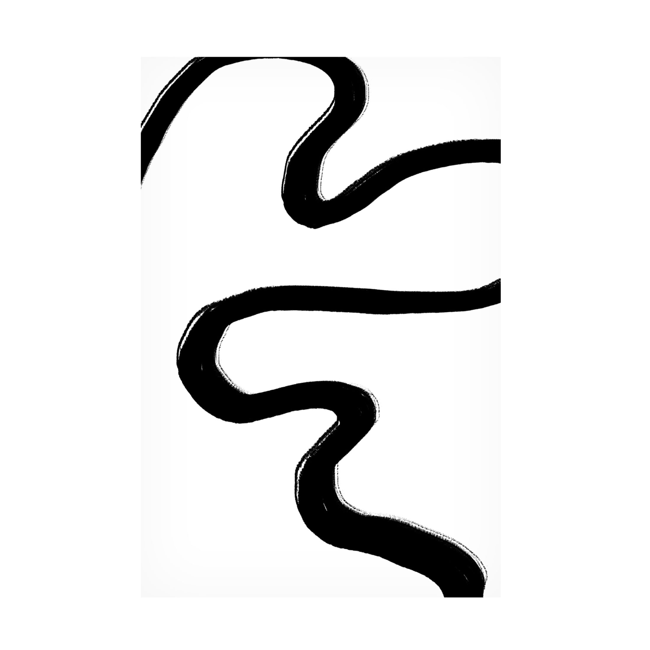 Canvas Wall Art - Pictufy Studio Ii 'Road Black' Wall Art for Living Room, Bedroom, or Office Décor by Trademark Fine Art - 30 x 47 Inches