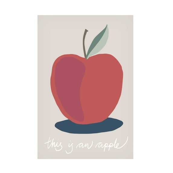 Canvas Wall Art - Pictufy Studio Ii 'This Is An Apple' Wall Art for Living Room, Bedroom, or Office Décor by Trademark Fine Art - 16 x 24 Inches
