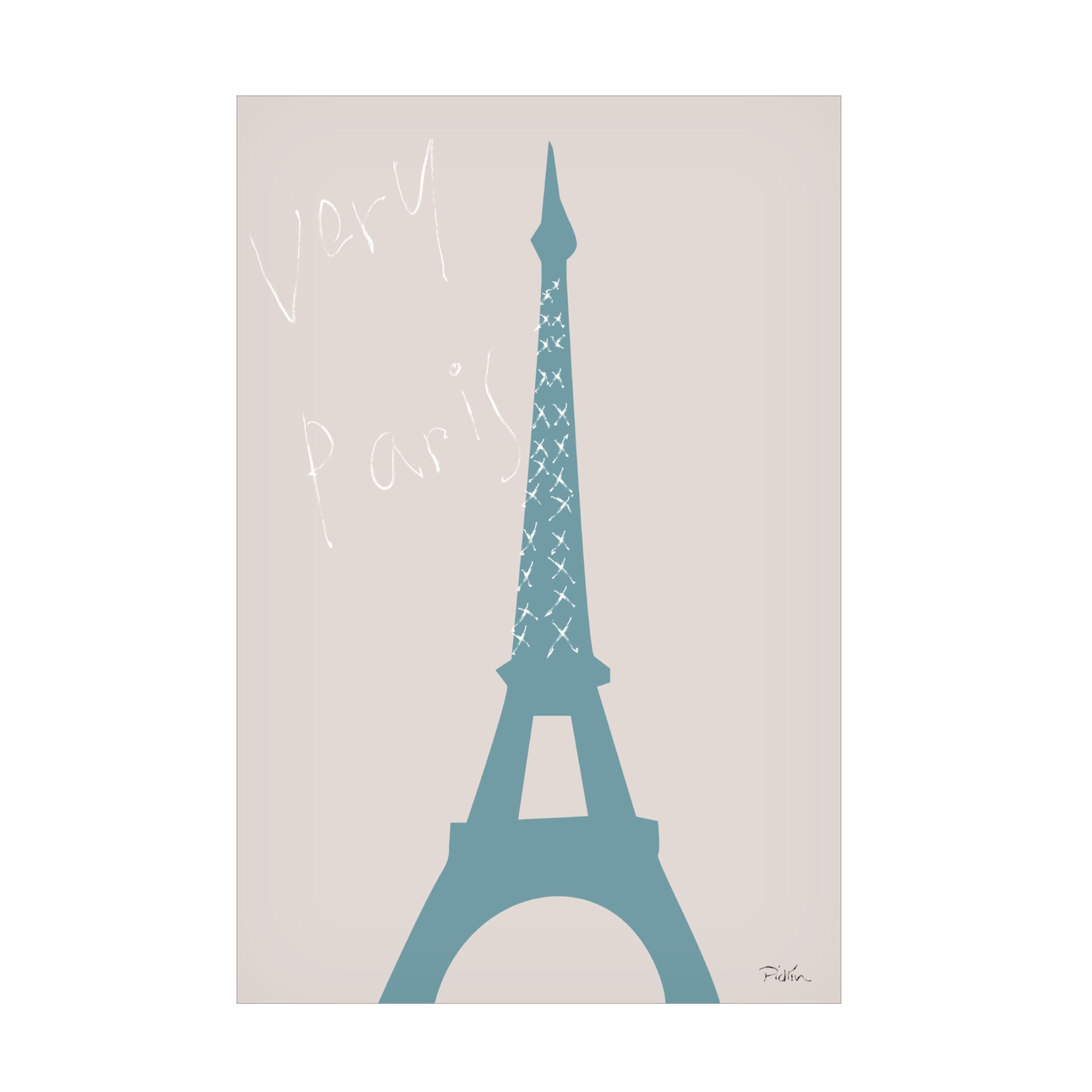 Canvas Wall Art - Pictufy Studio Ii 'Very Paris' Wall Art for Living Room, Bedroom, or Office Décor by Trademark Fine Art - 16 x 24 Inches