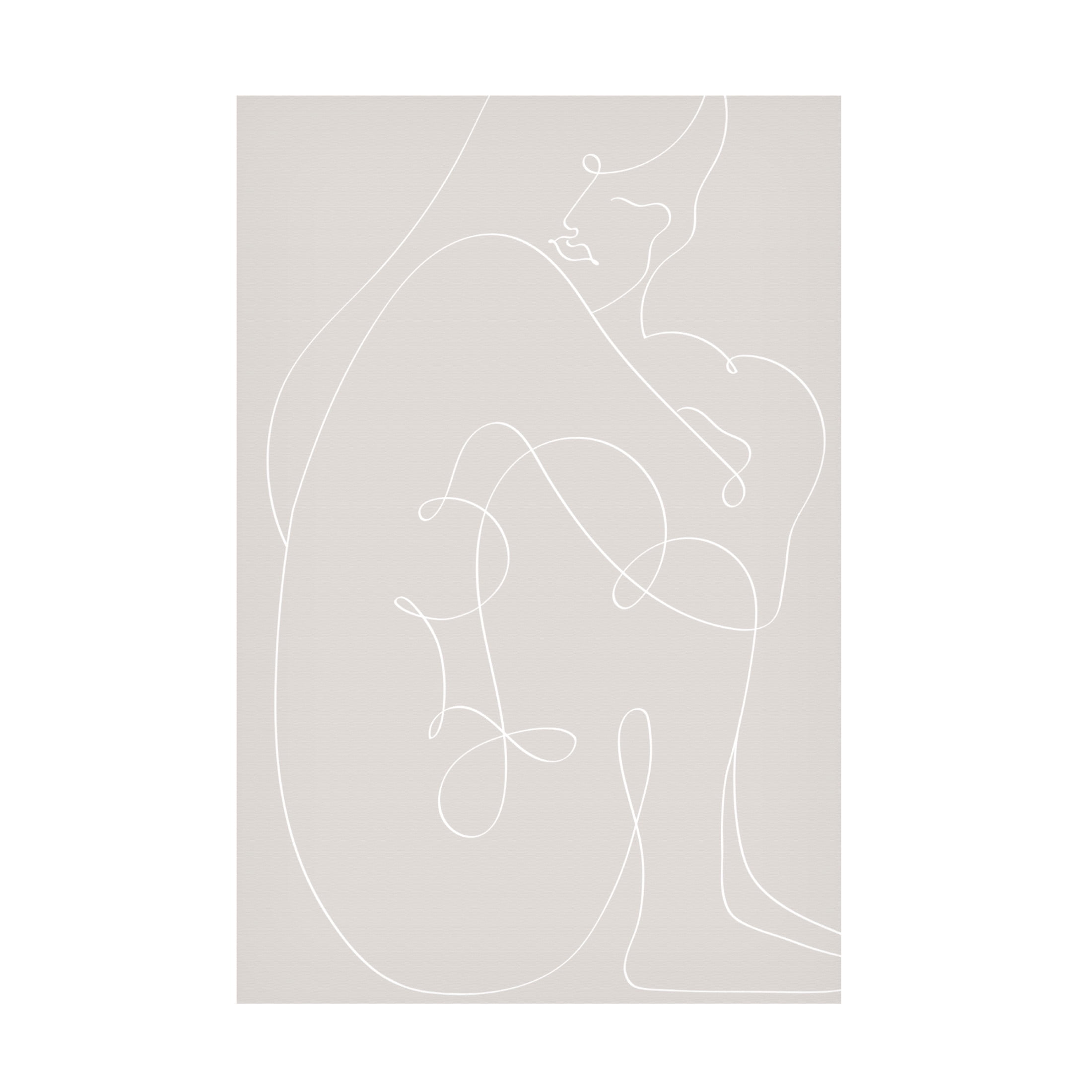 Canvas Wall Art - Pictufy Studio Ii 'Woman Lines White' Wall Art for Living Room, Bedroom, or Office Décor by Trademark Fine Art - 22 x 32 Inches