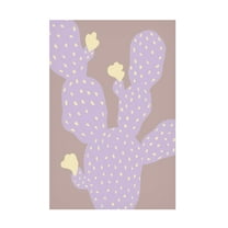 Canvas Wall Art - Pictufy Studio 'Lilac Cactus' Wall Art for Living Room, Bedroom, or Office Décor by Trademark Fine Art - 12 x 19 Inches