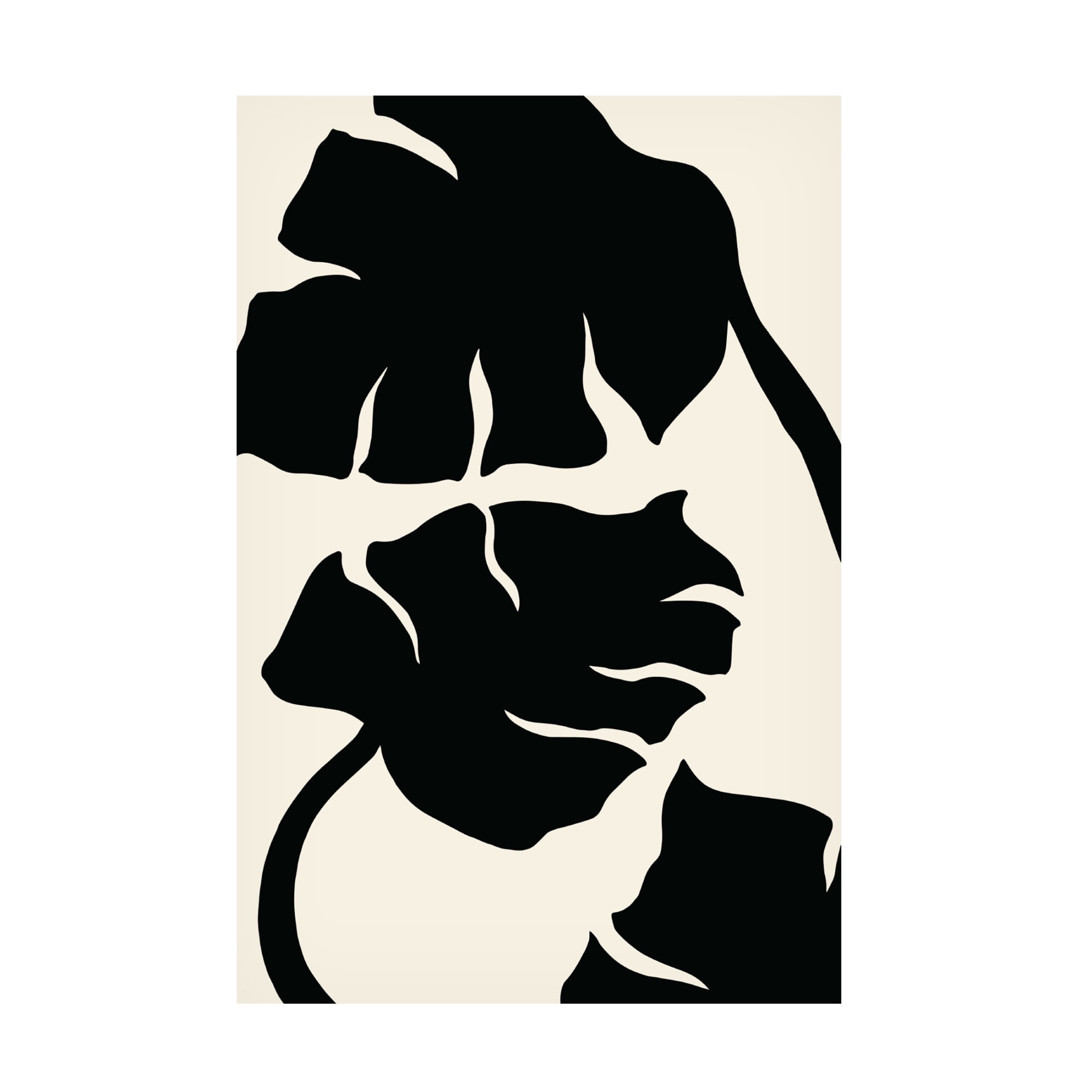 Canvas Wall Art - Pictufy Studio 'Monstera Black' Wall Art for Living Room, Bedroom, or Office Décor by Trademark Fine Art - 22 x 32 Inches