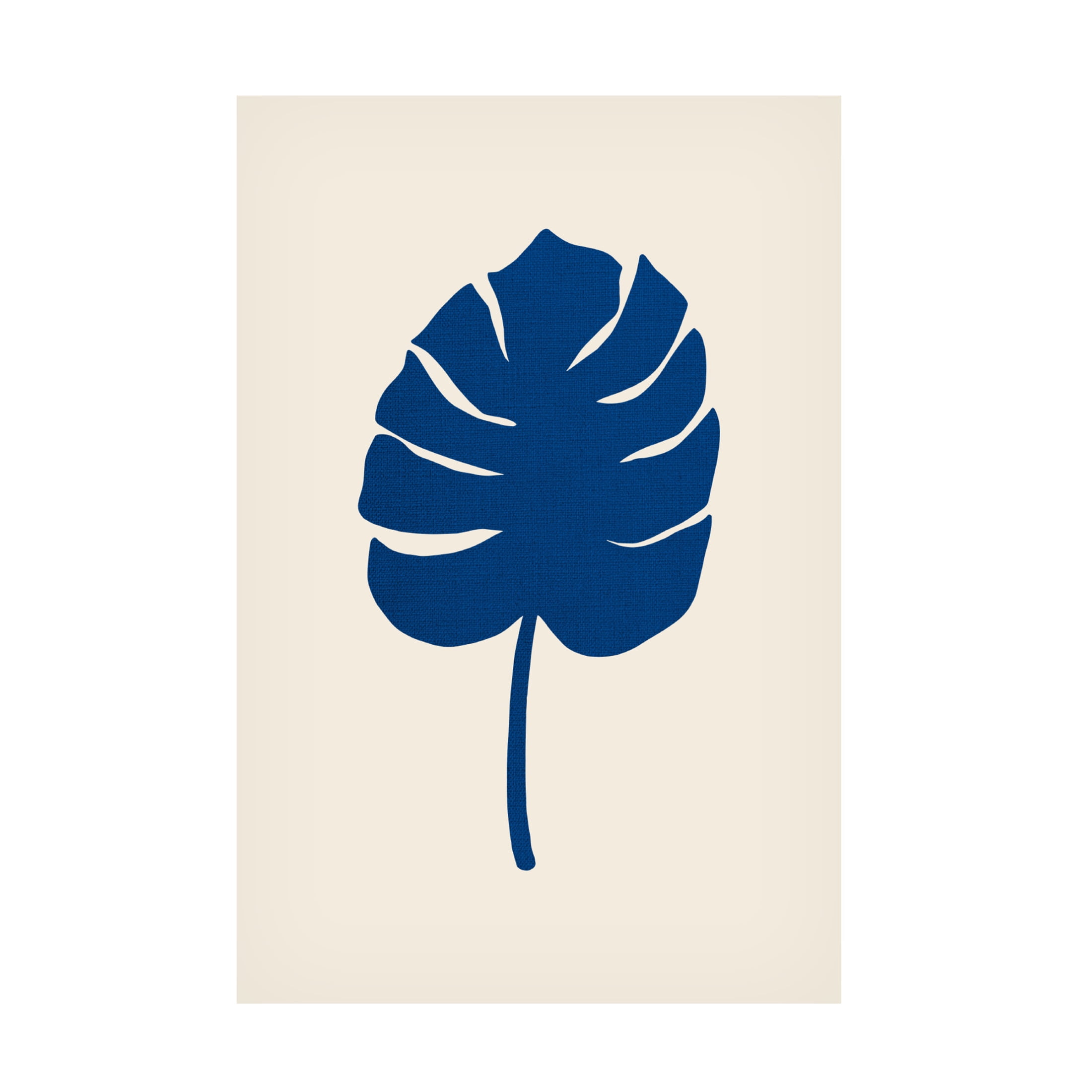 Canvas Wall Art - Pictufy Studio 'Monstera Canvas Blue' Wall Art for Living Room, Bedroom, or Office Décor by Trademark Fine Art - 16 x 24 Inches